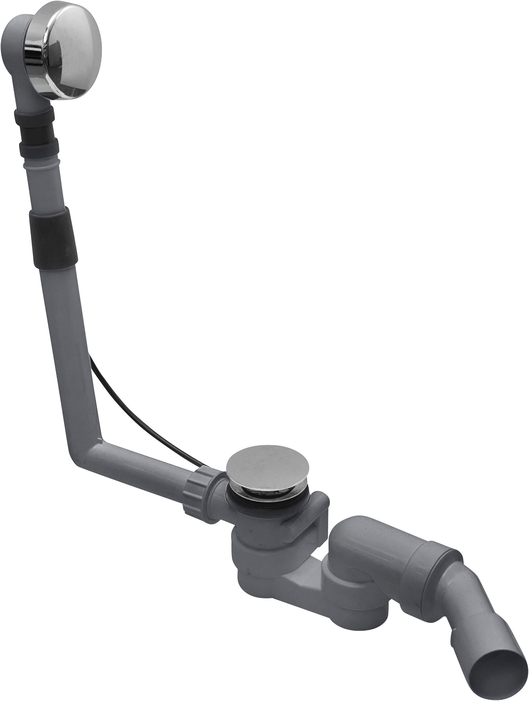 CORNAT Siphon »Wannen – Excenter Ab- und Überlaufgarnitur«, mit flexiblem Überlauf und Geruchverschluss