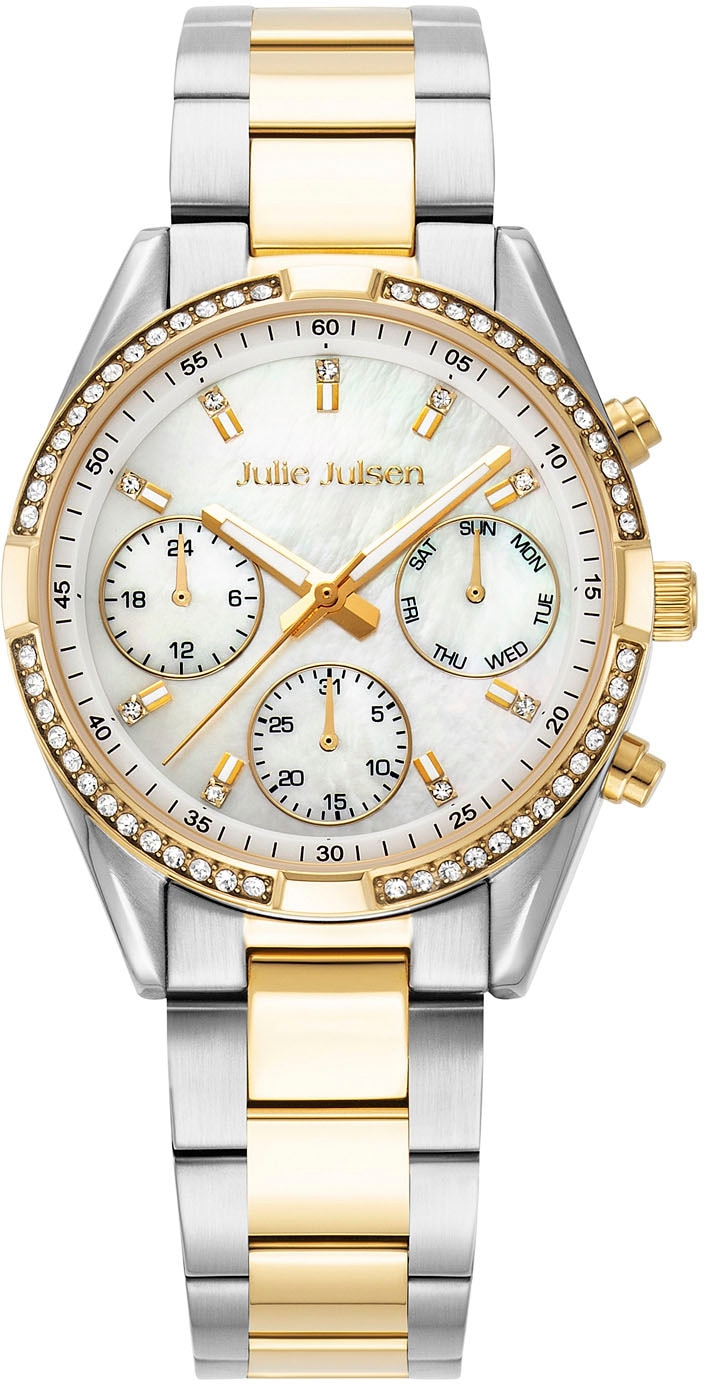 Multifunktionsuhr »Julie Julsen Sport Multi Gold Bicolor, JJW3100SYGM«, Quarzuhr,...