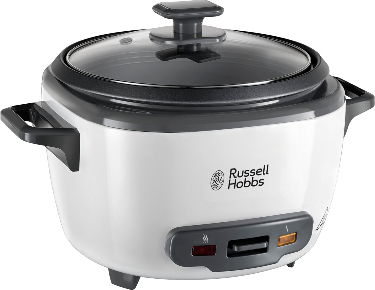 RUSSELL HOBBS Reiskocher "Maxi 27040-56", B:32,2cm H:22,6cm T:24,5cm, weiß, Reiskocher, medium, 2l, inkl. Dampfgarer-Einsatz, Warmhaltefunktion