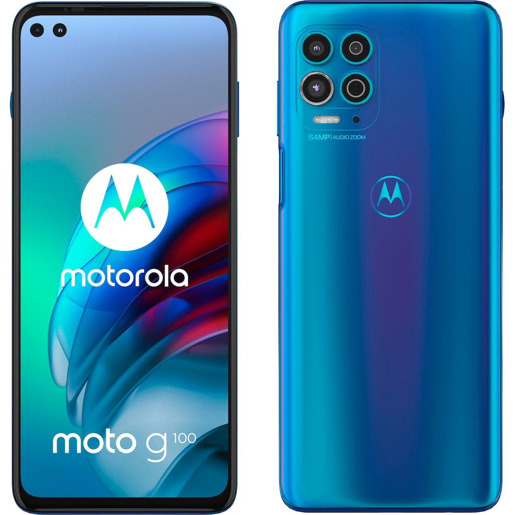 Motorola Smartphone »G100«, Blau, 17 cm/6,7 Zoll, 128 GB Speicherplatz, 64 MP Kamera