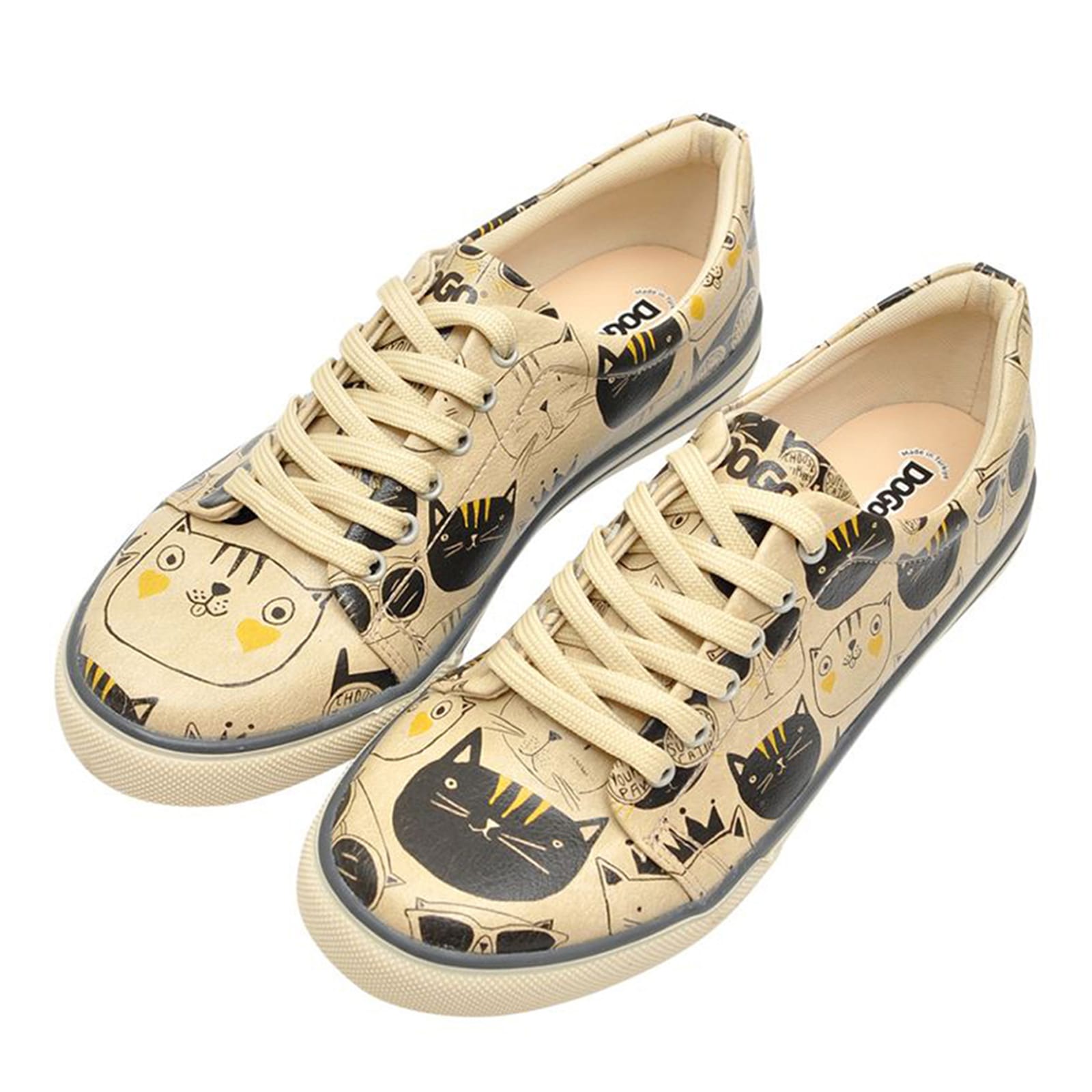 DOGO Sneaker »Damen Sneaker Monochrome Cats Vegan Damen Sneaker / female«, Vegan
