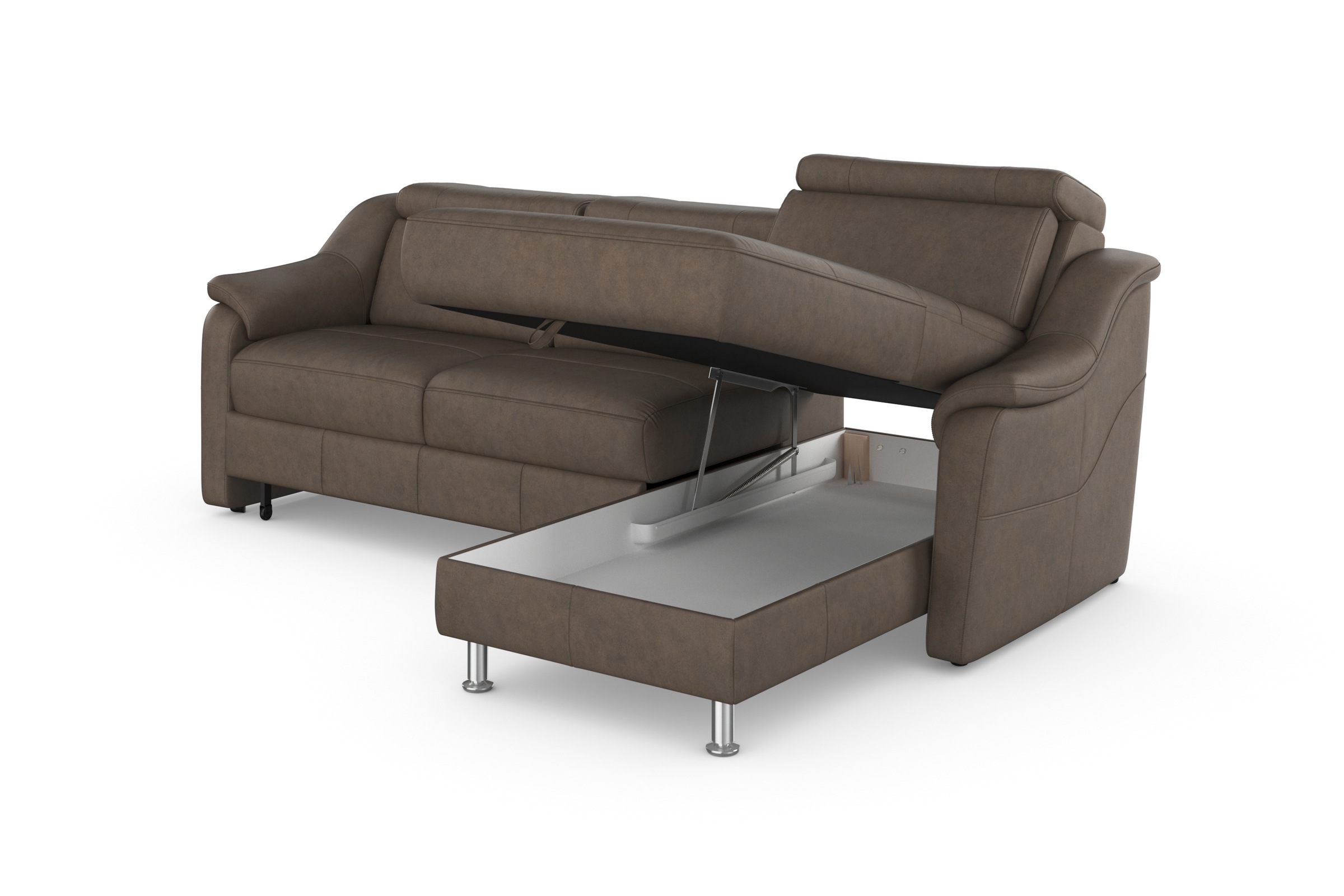 sit&more Ecksofa »Freetown L-Form«, inklusive Kopfteilverstellung und komfortablem Federkern