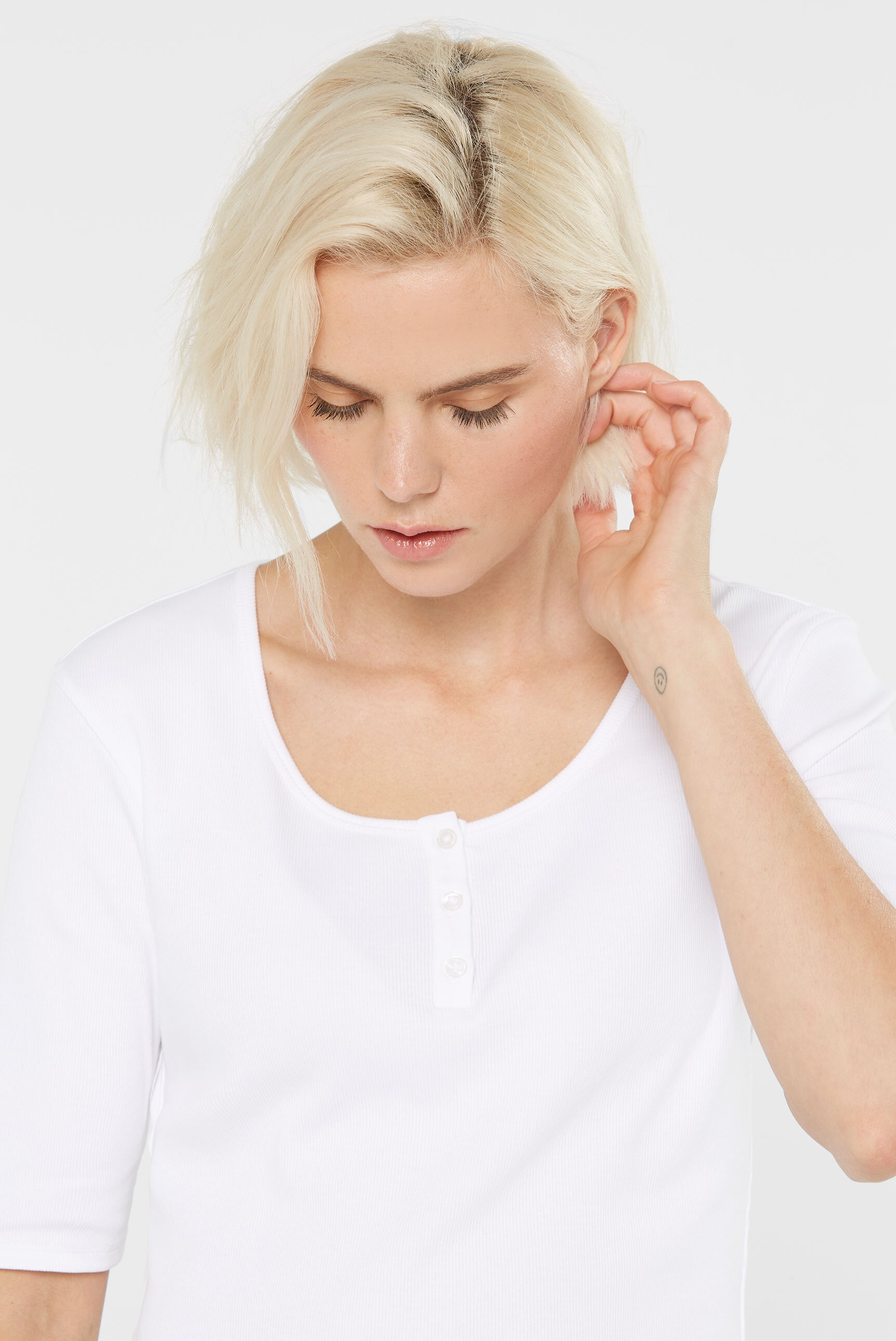SENSES.THE LABEL Rundhalsshirt, mit Baumwolle