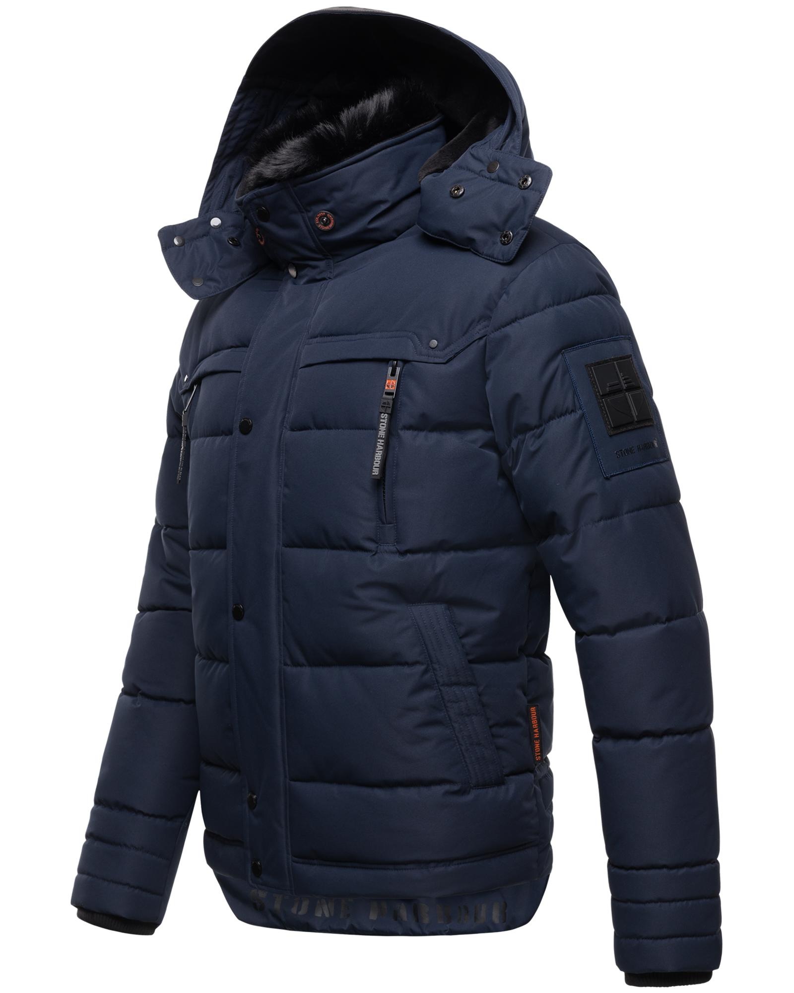 Stone Harbour Steppjacke »Witas«, mit Kapuze, gesteppte Herren Winterjacke mit abnehmbarer Kapuze