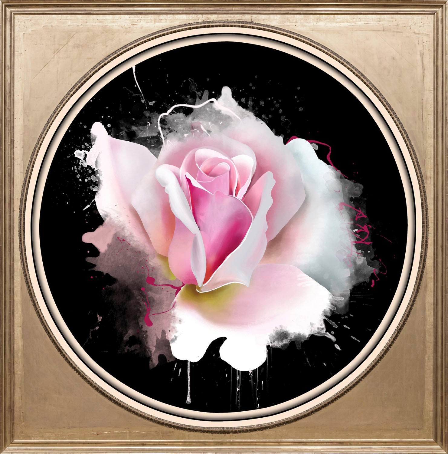 queence Acrylglasbild "Rose", Blumen-Blumenbilder-Kunst-Pflanzen-Pflanzenbi günstig online kaufen