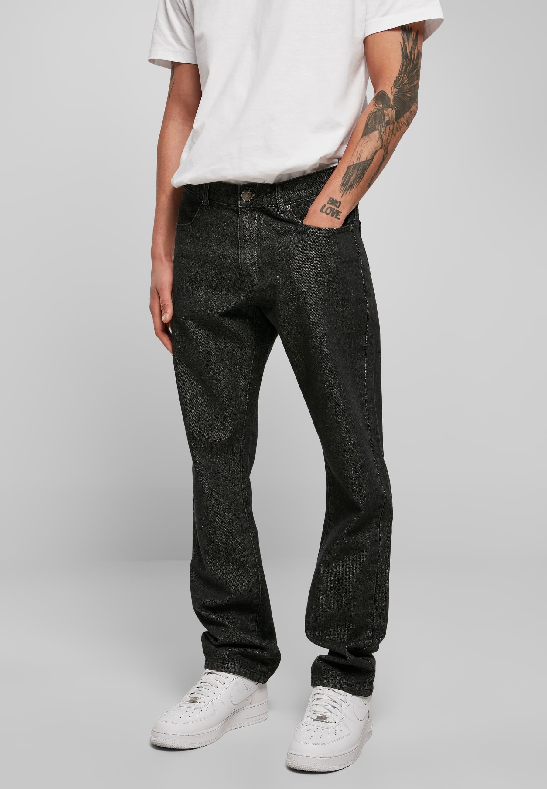 URBAN CLASSICS Bequeme Jeans »Urban Classics Herren Organic Straight Leg Denim«, (1 tlg.)