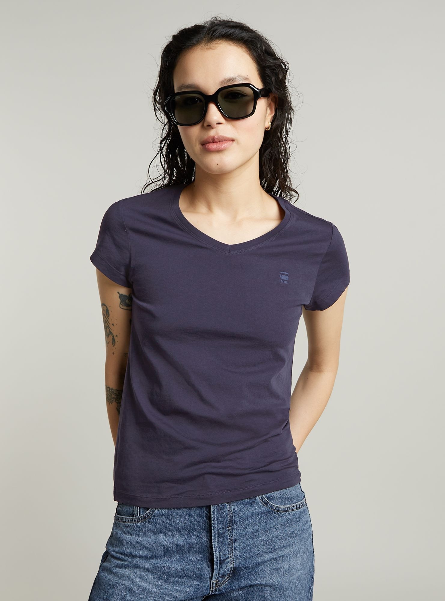 G-STAR T-Shirt »Eyben Slim V-Neck Top 2.0«