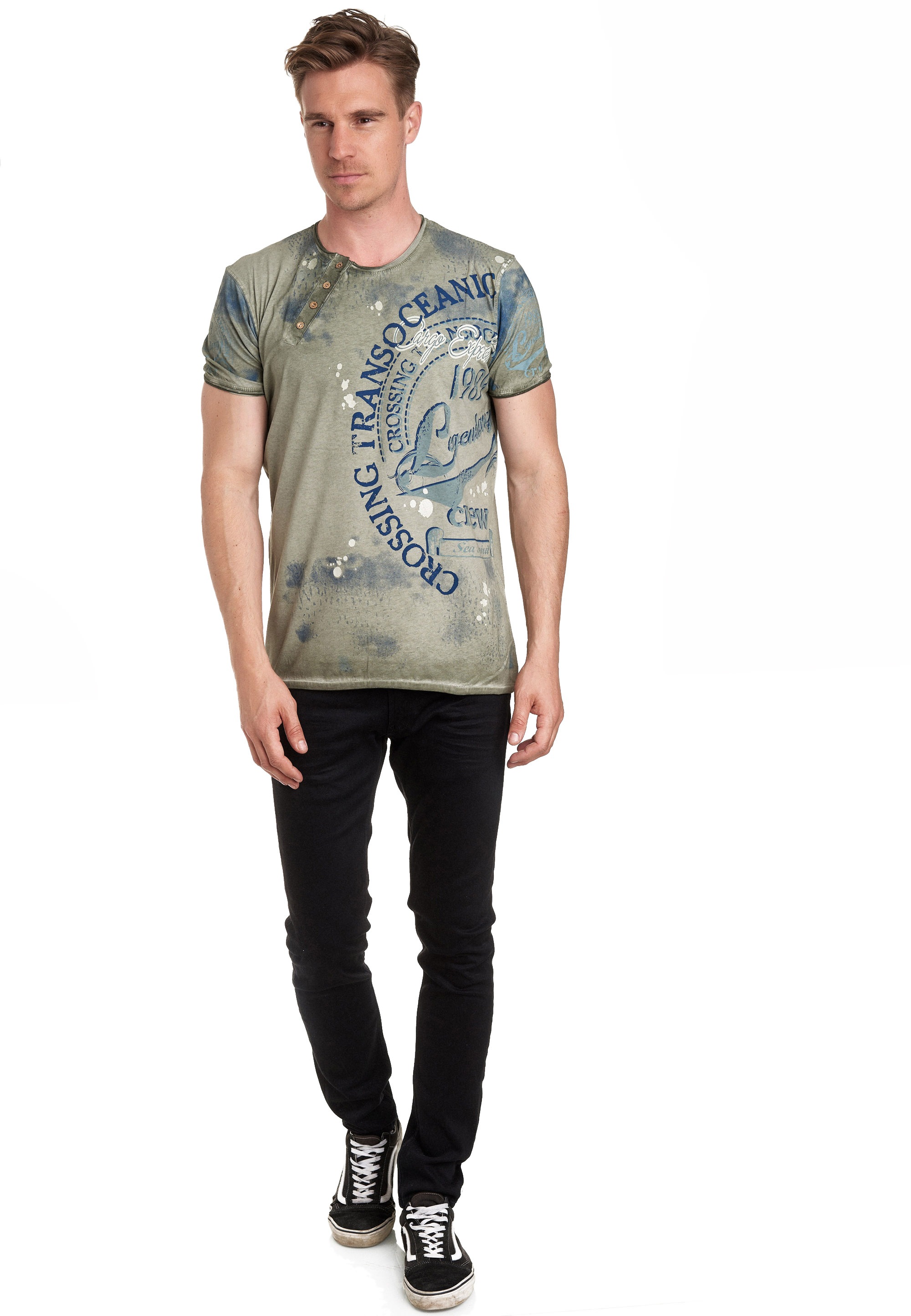 Rusty Neal T-Shirt mit plakativem Frontprint günstig online kaufen