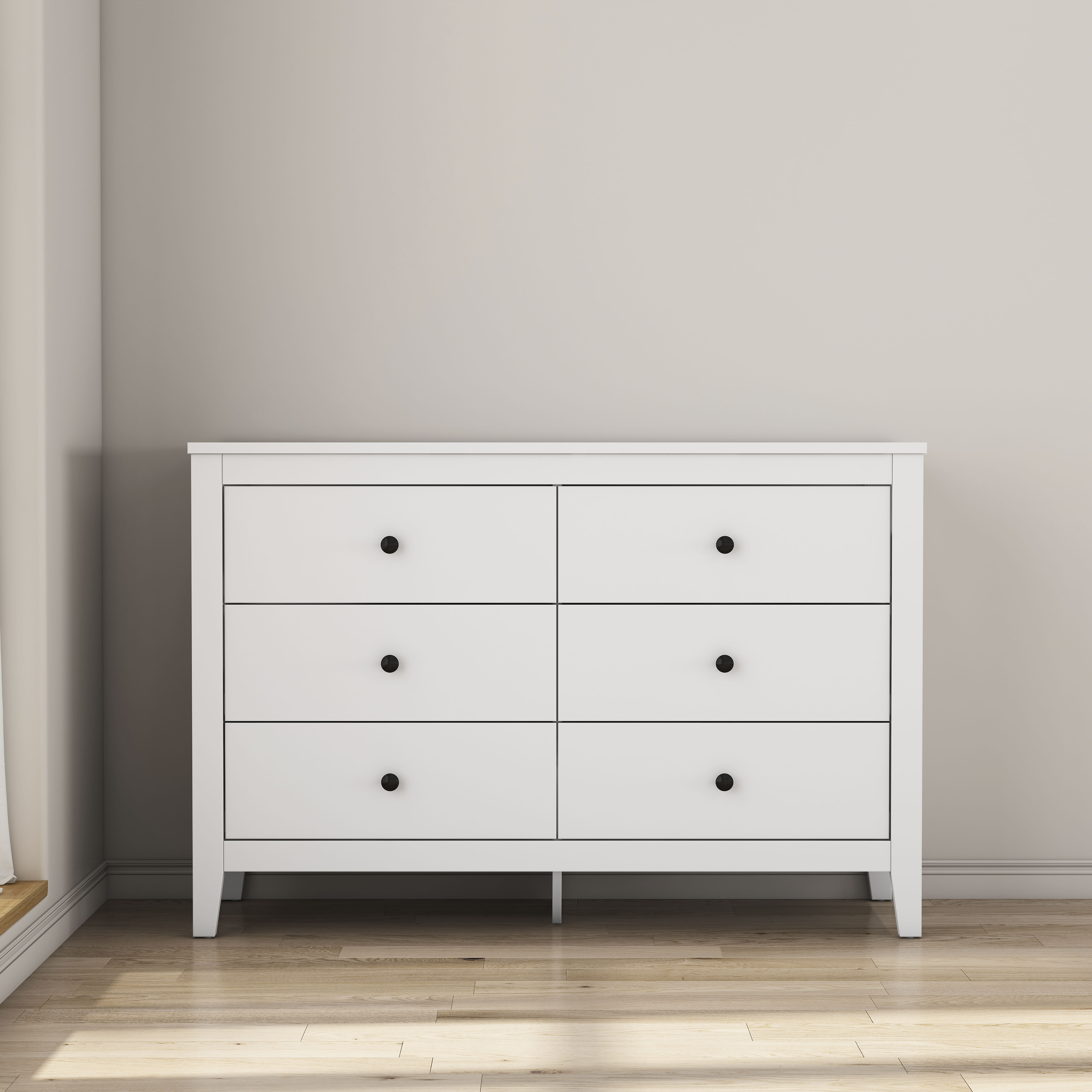 OTTO home Kommode "Avelin" Melaminoberfläche, schwarze Metallgriffe, Breite 80 cm