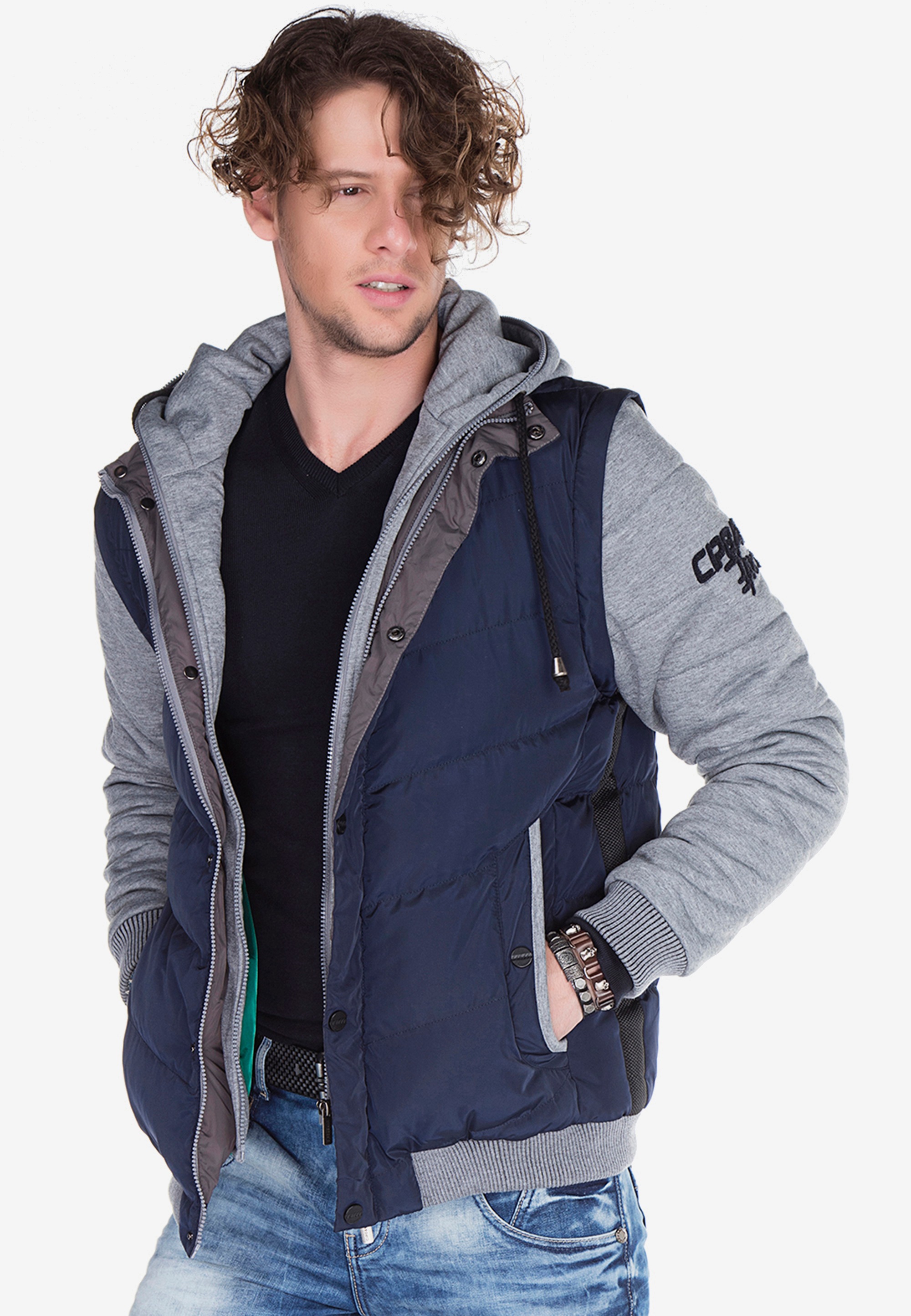 Cipo & Baxx Outdoorjacke, in 2-in-1-Optik