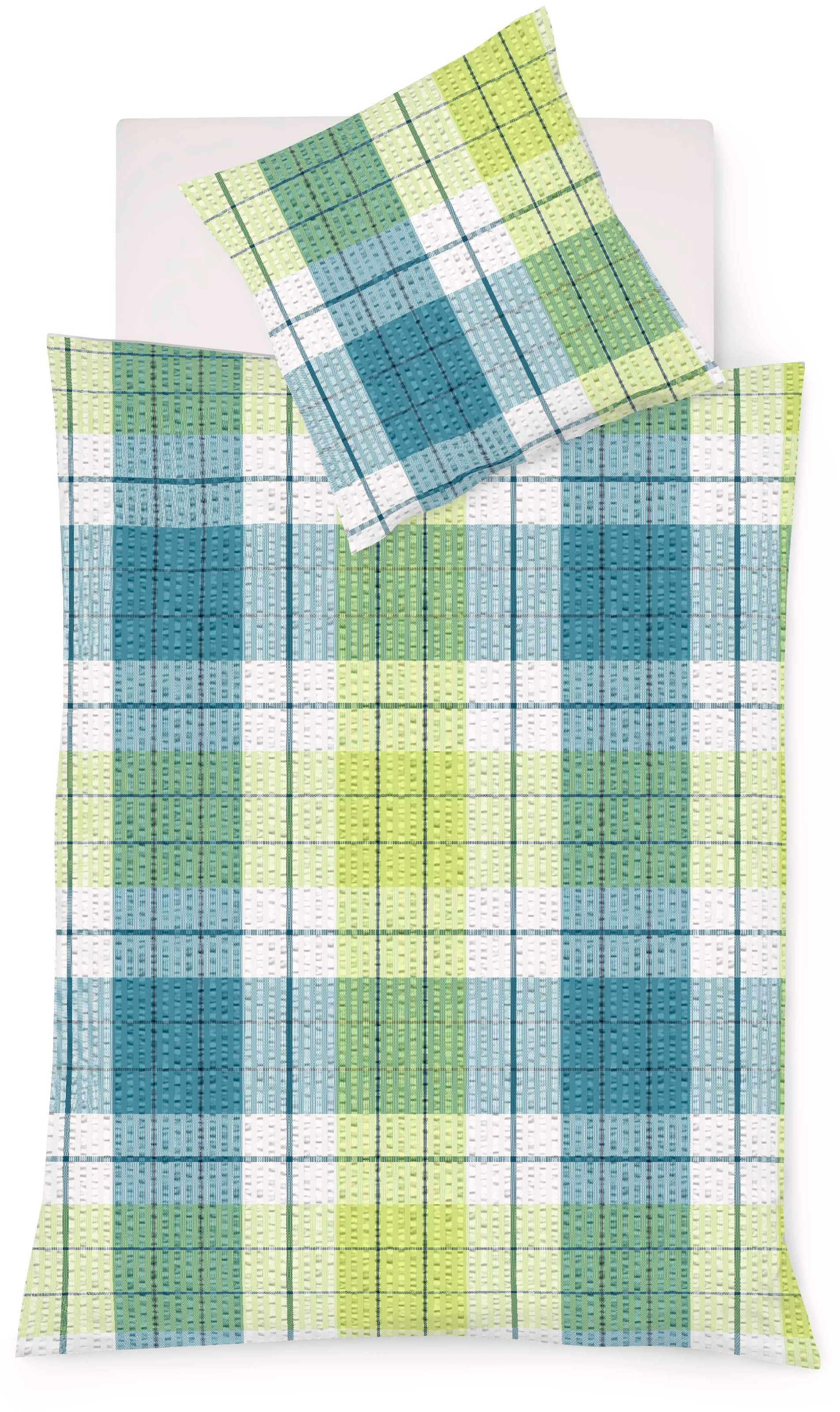 fleuresse Bettwäsche "Rio" 2 Stk. tlg. Feine buntgewebte Seersucker-Bettwäs günstig online kaufen