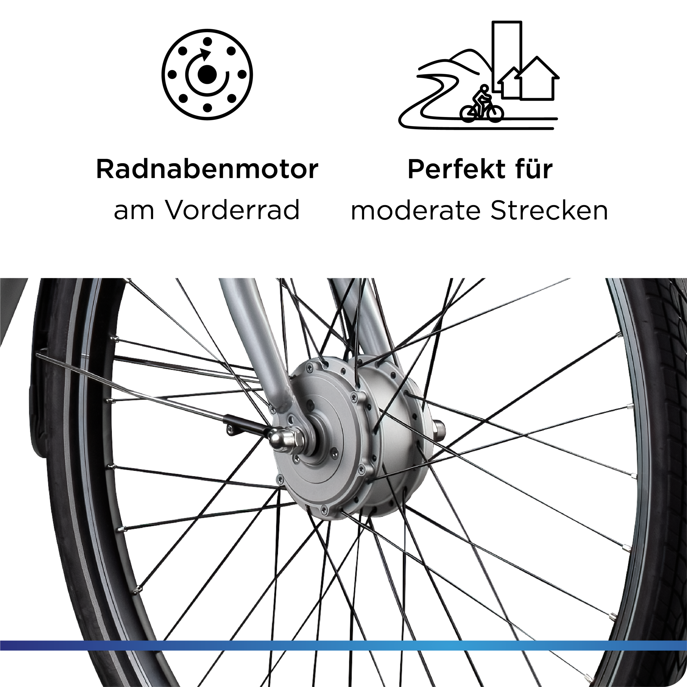 Zündapp »Green 2.7« 3 Gang Nabenschaltung Frontmotor 250 W Pedelec, Elektrofahrrad für Damen u. Herren