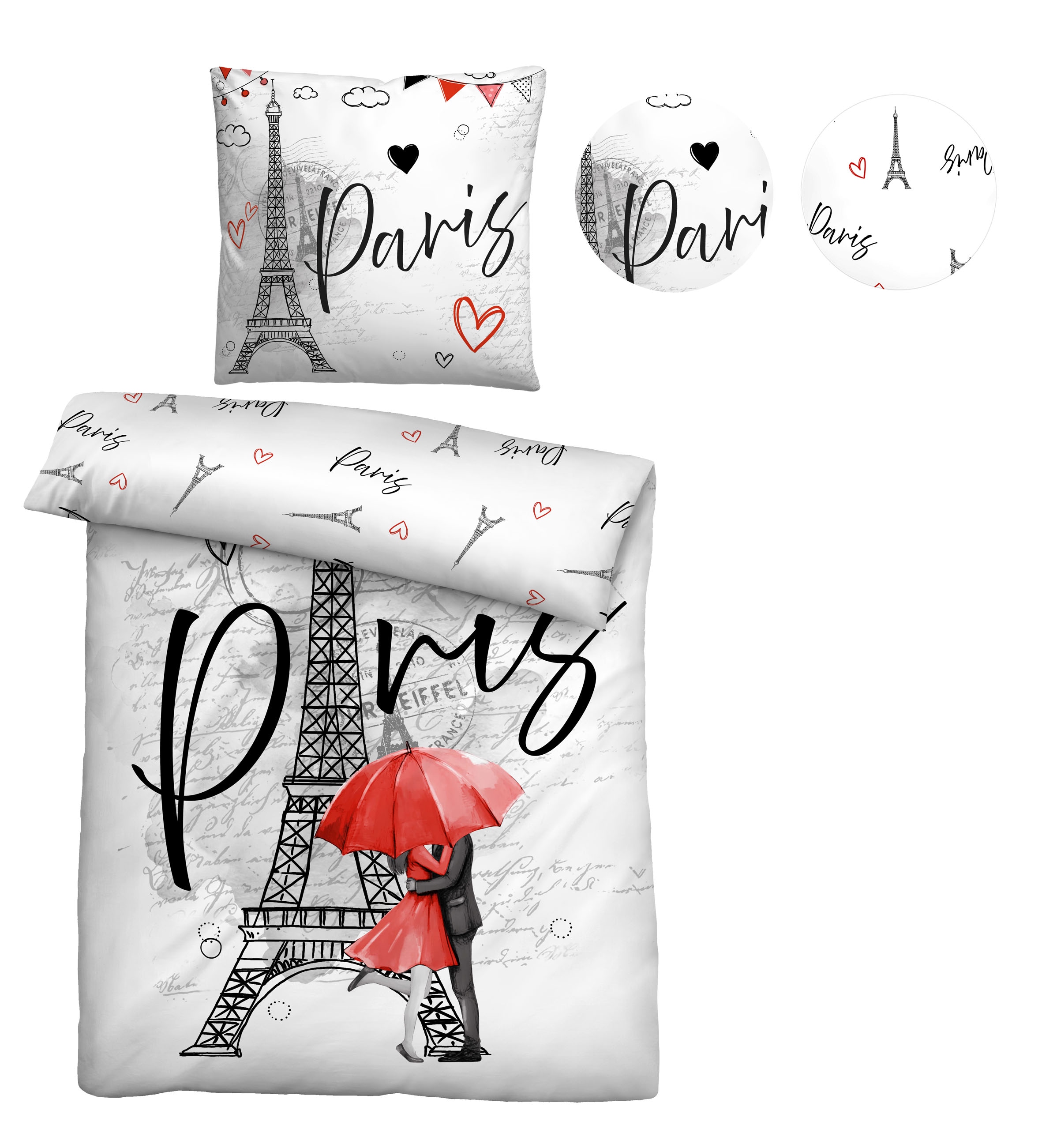 Castell - Markenbettwäsche Bettwäsche »460127« 2 Polycotton, hautsympathisch, atmungsaktiv, mit Reißverschlüssen