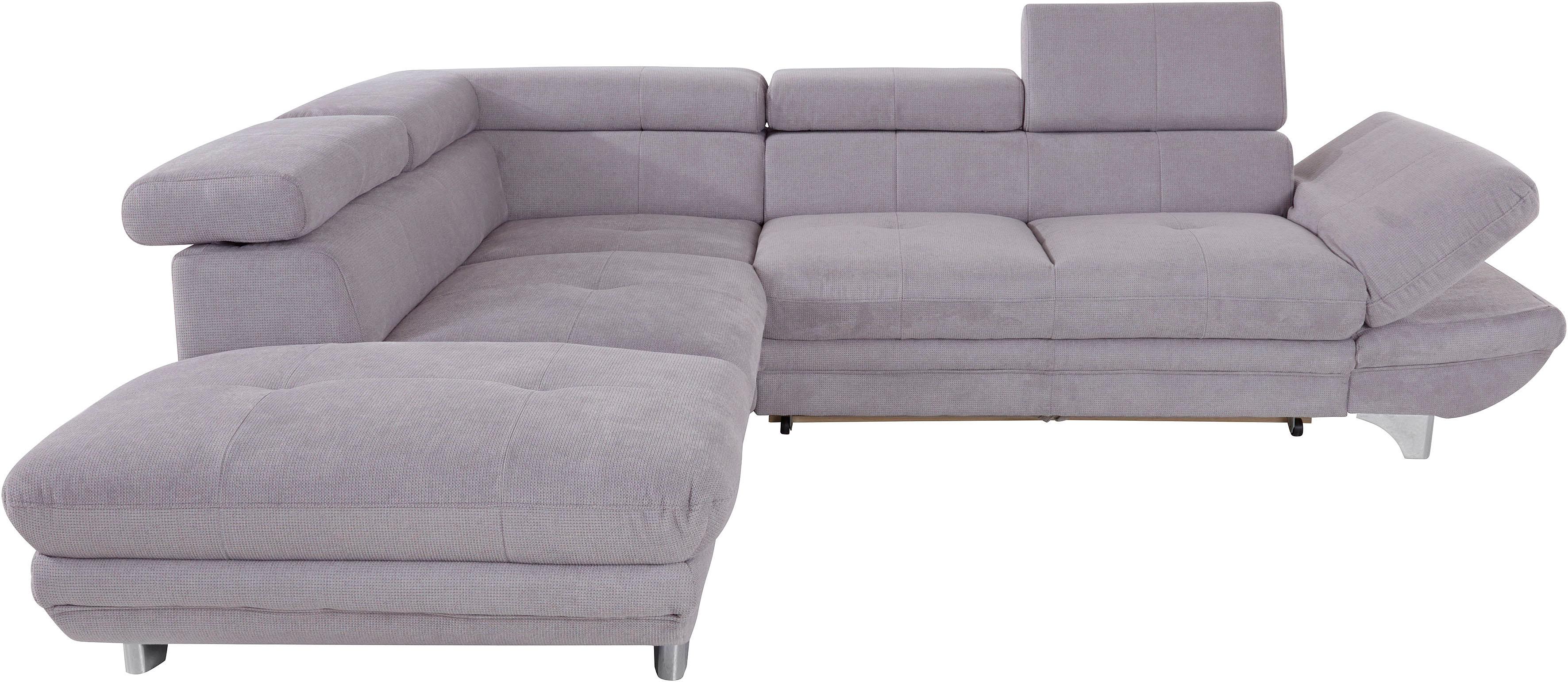 COTTA Ecksofa "Enterprise L-Form" mit Arm- & Kopfteilverstellung, wahlweise mit Schlaffunktion