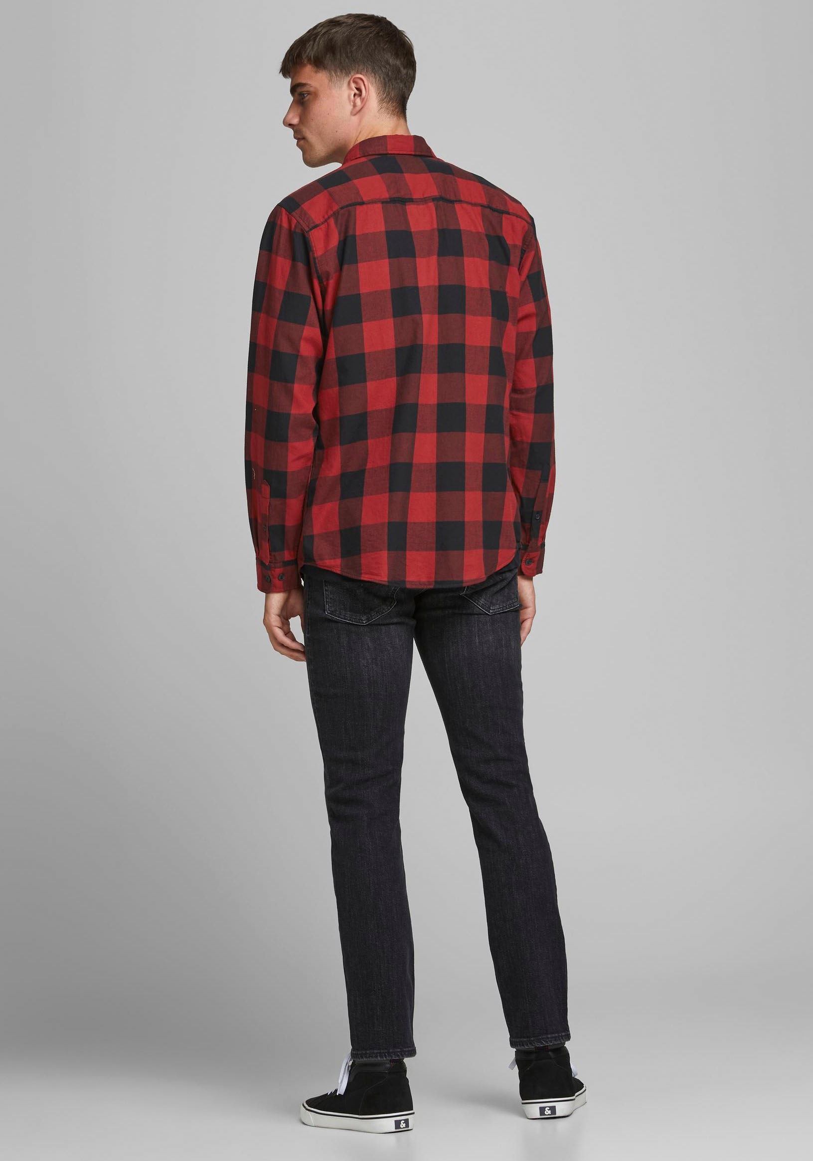 Jack & Jones Karohemd »JJ JJEGINGHAM TWILL SHIRT L/«