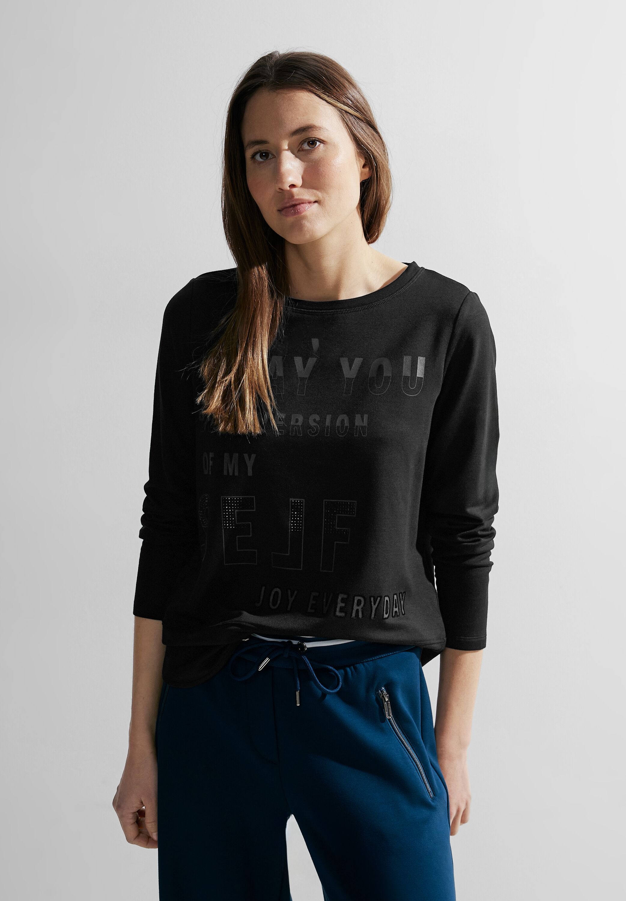 Cecil Langarmshirt, mit Wording