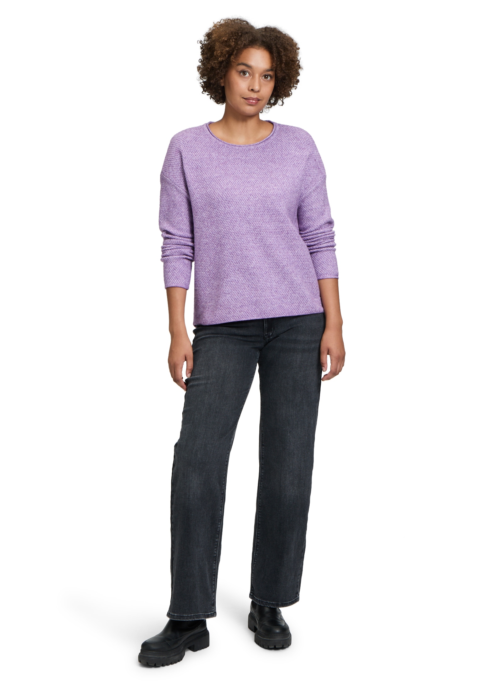 Betty&Co Strickpullover »Betty & Co Damen Strickpullover mit Rundhalsausschnitt«, (1 tlg.), Struktur