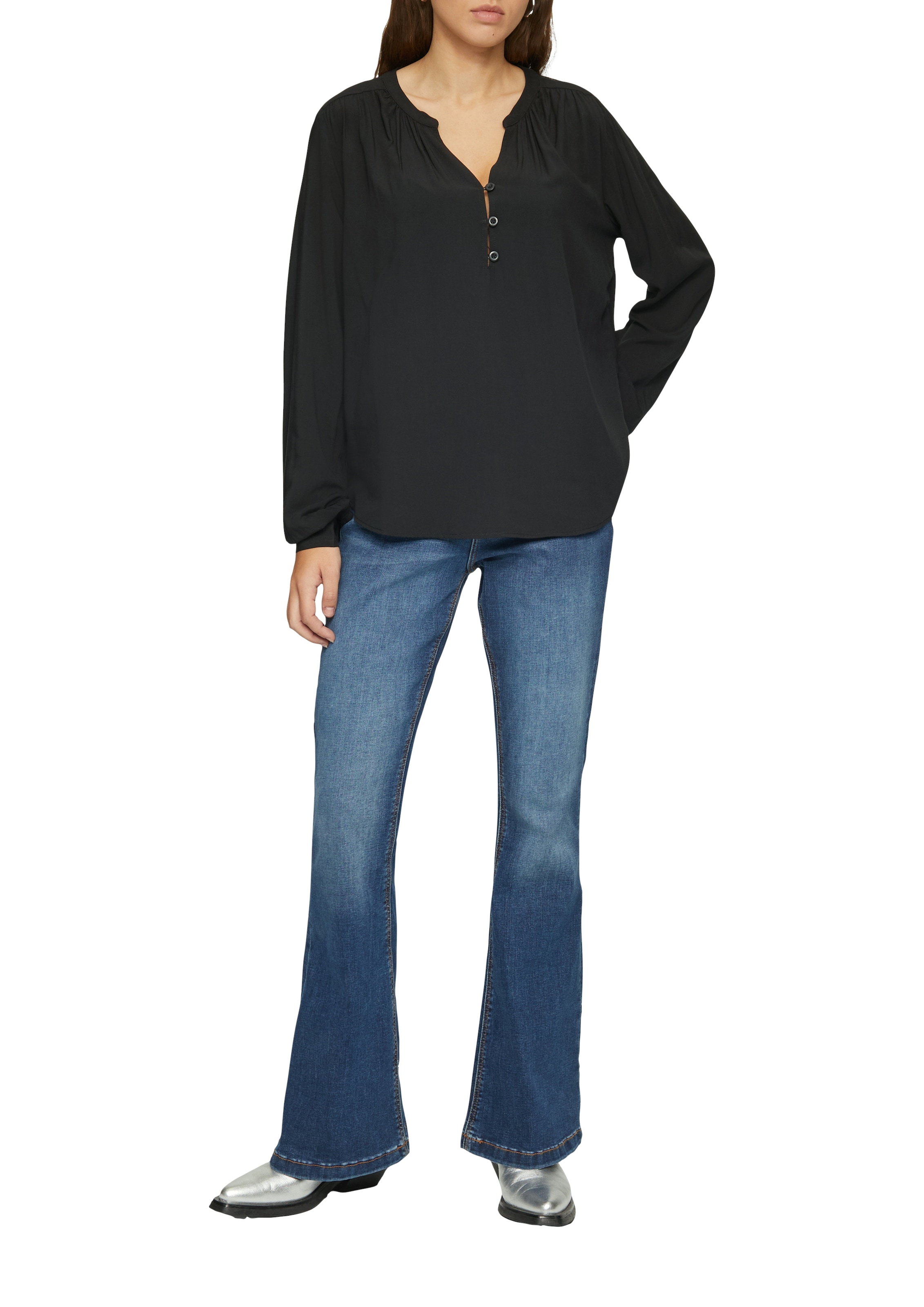 QS Langarmbluse mit Manschetten