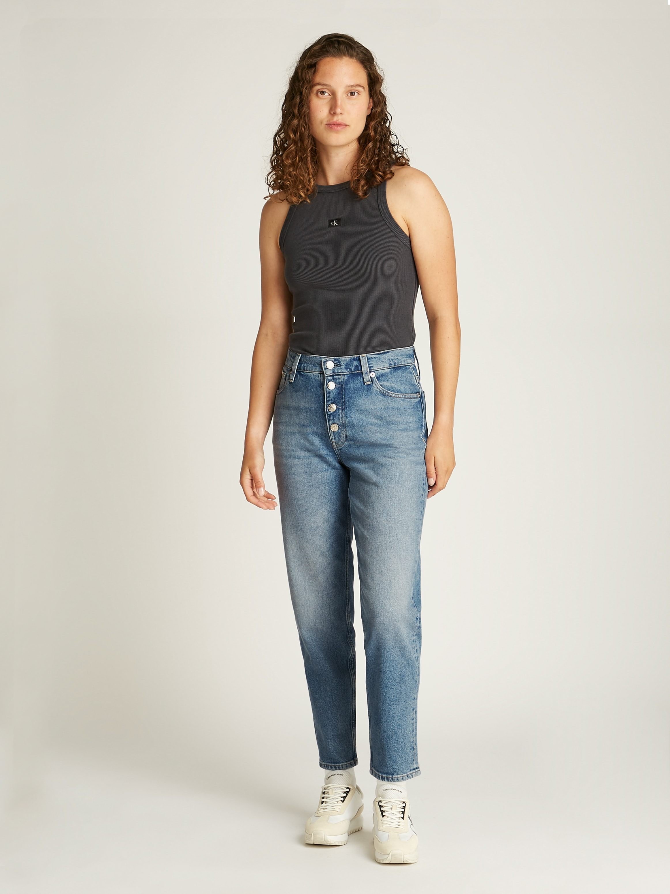 Calvin Klein Jeans Mom-Jeans »MOM JEAN«, mit offener Knopfleiste