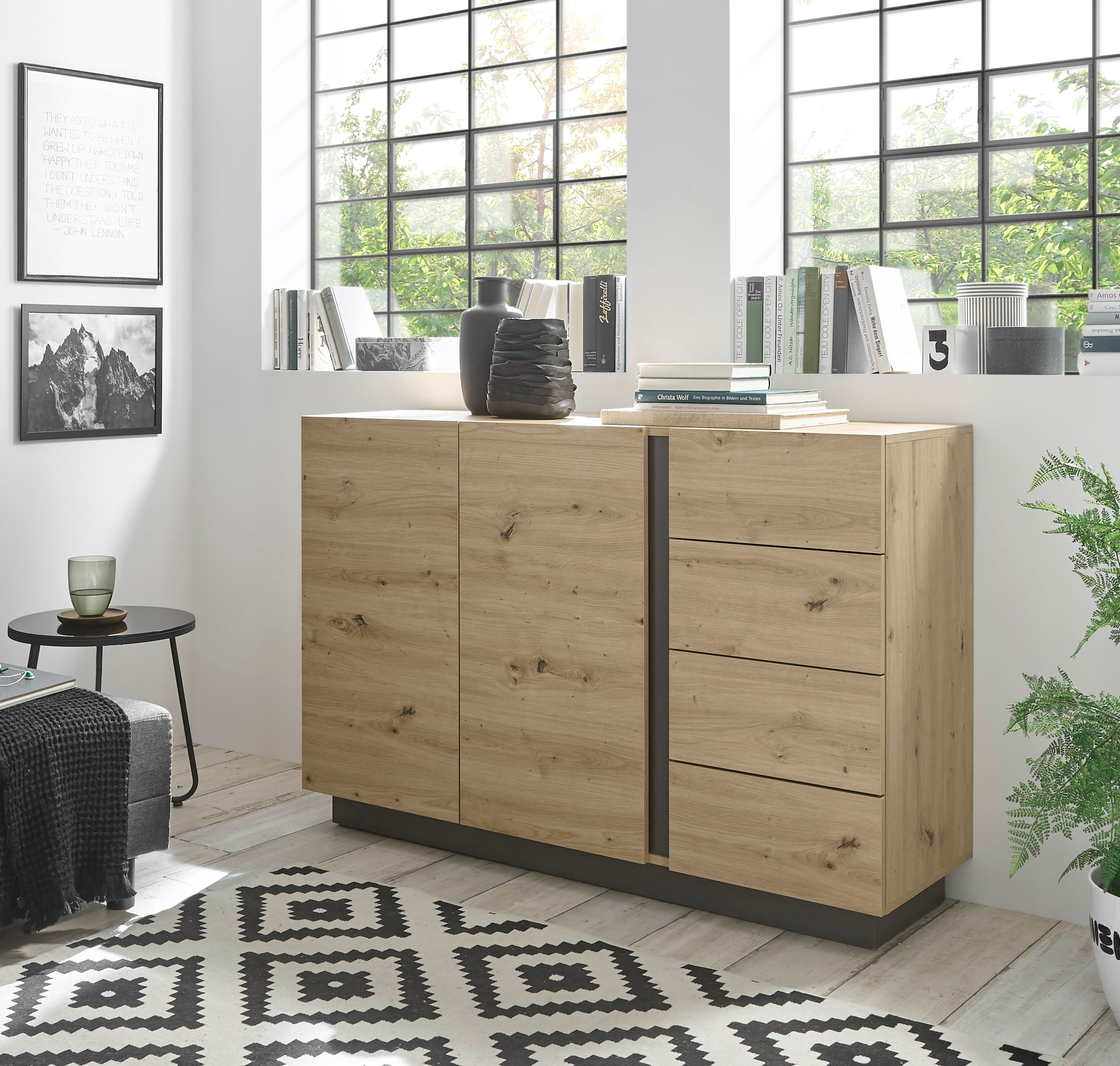 Home affaire Sideboard "CLAiR Sideboard 53" Breite 138 cm günstig online kaufen