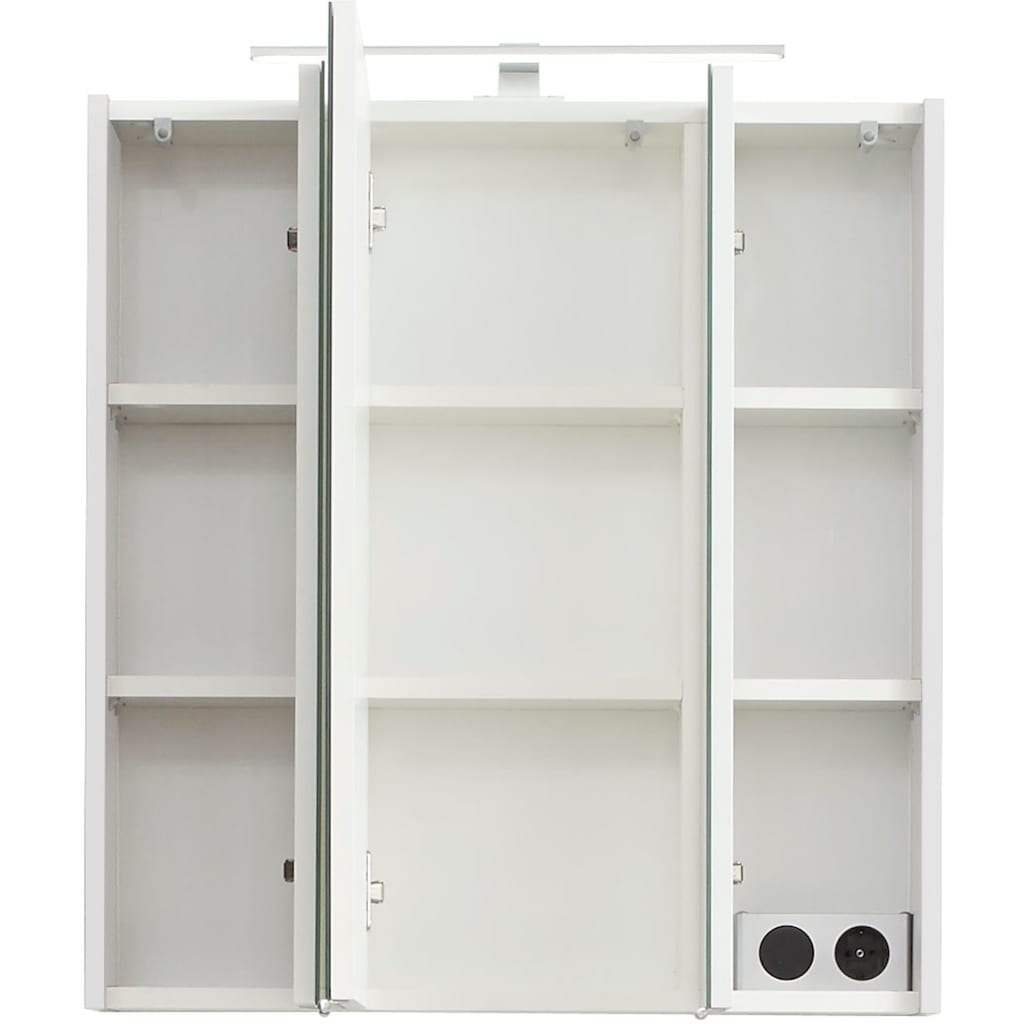 Saphir Spiegelschrank »Quickset 857 Badschrank, 3 Spiegeltüren, 6 Einlegeböden, 65 cm breit«