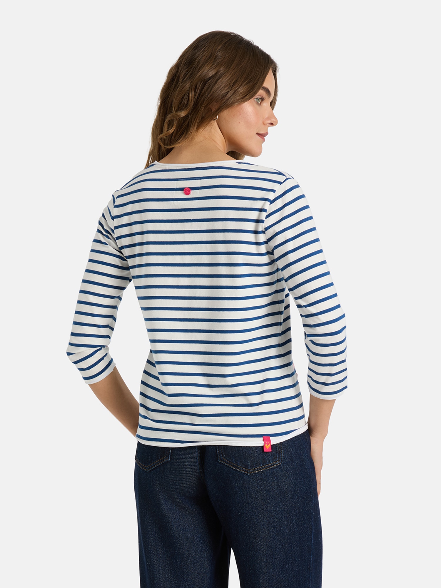 Lieblingsstück 3/4-Arm-Shirt »TylaL« mit V-Ausschnitt, bestickt