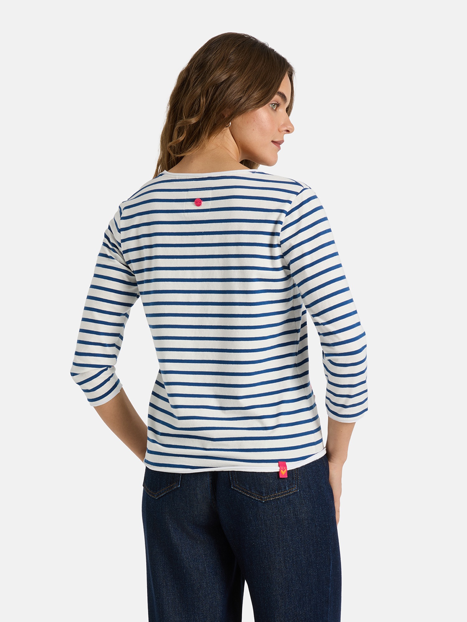 Lieblingsstück 3/4-Arm-Shirt "TylaL" mit V-Ausschnitt, bestickt günstig online kaufen