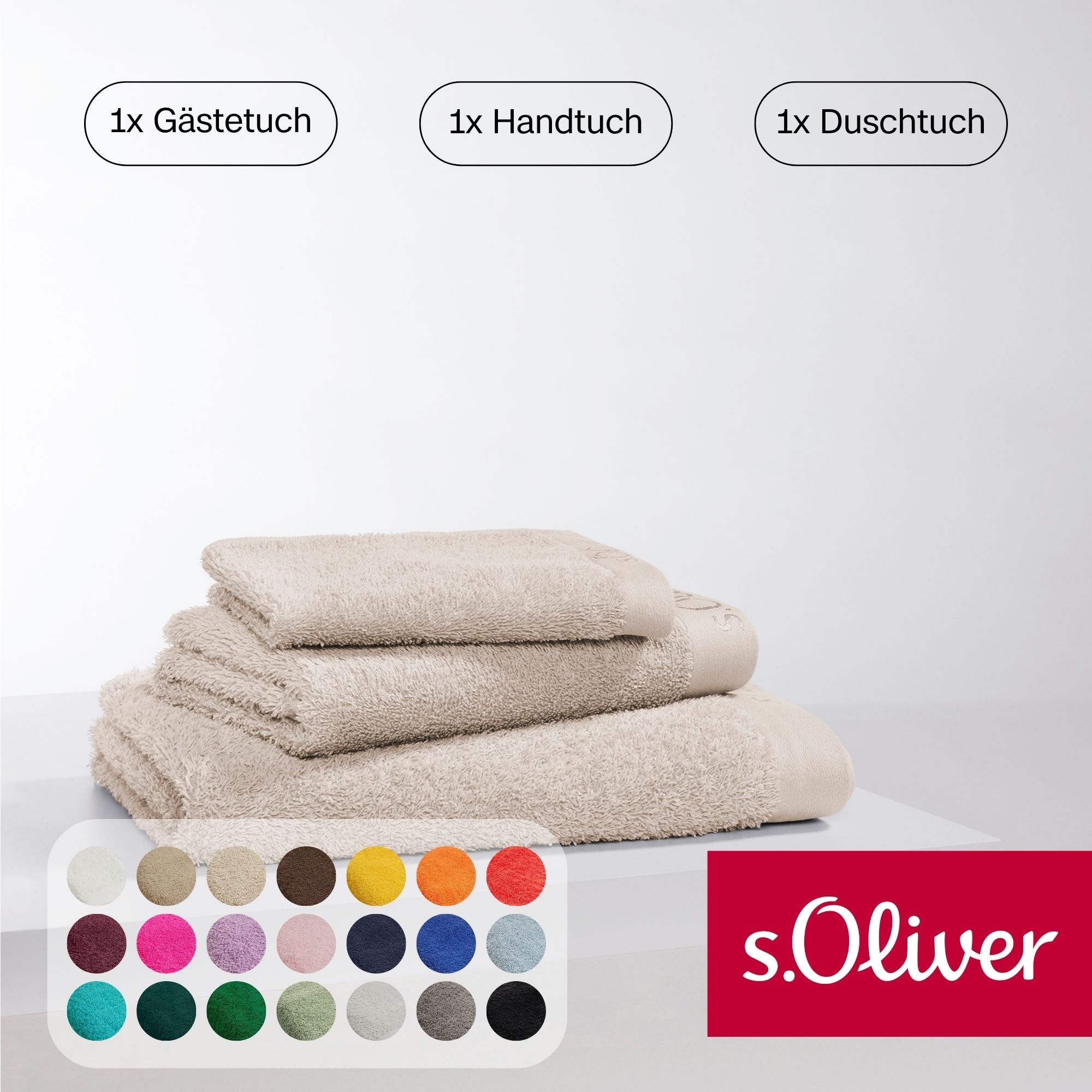 s.Oliver Handtuch Set "s.Oliver, Premium Qualität, 600 gr/m²," Set 3 Stk. W günstig online kaufen