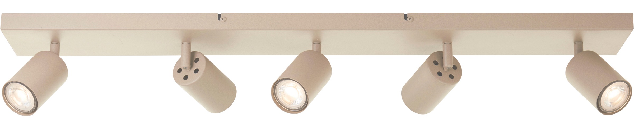 "BRILLIANT Deckenstrahler ""Jello"", champagnerfarben, 5, H: 12,5cm, 1 Stk., Leuchten, GU10 LED inkl., 350 lm, 3000 K, schwenkbar, Metall