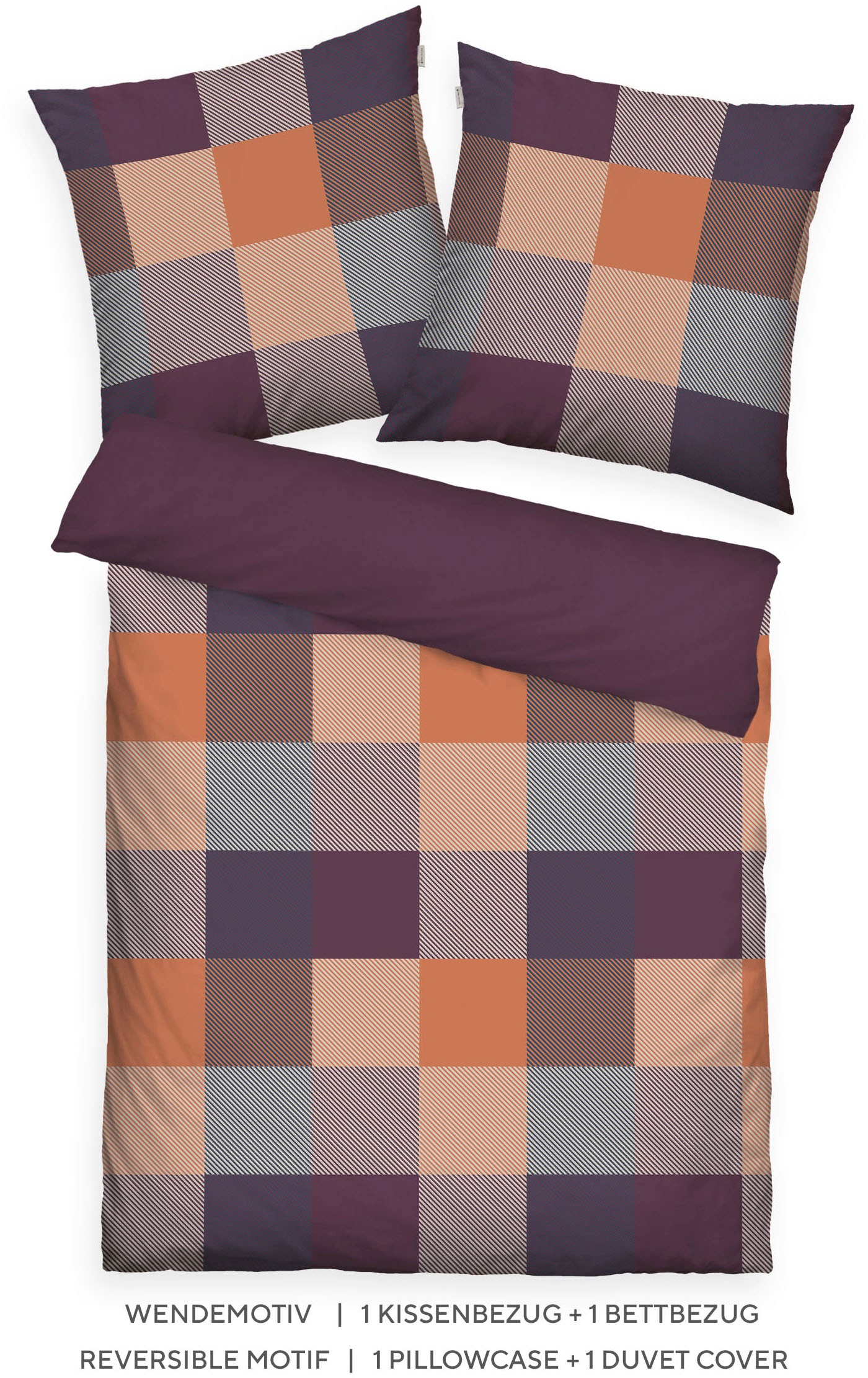 Thumbnail - TOM TAILOR HOME Wendebettwäsche "BOLD MOSAIC in Gr. 135x200cm, 155x220cm oder 200x220cm" 2 Stk. new bedroom, gewebtes La...