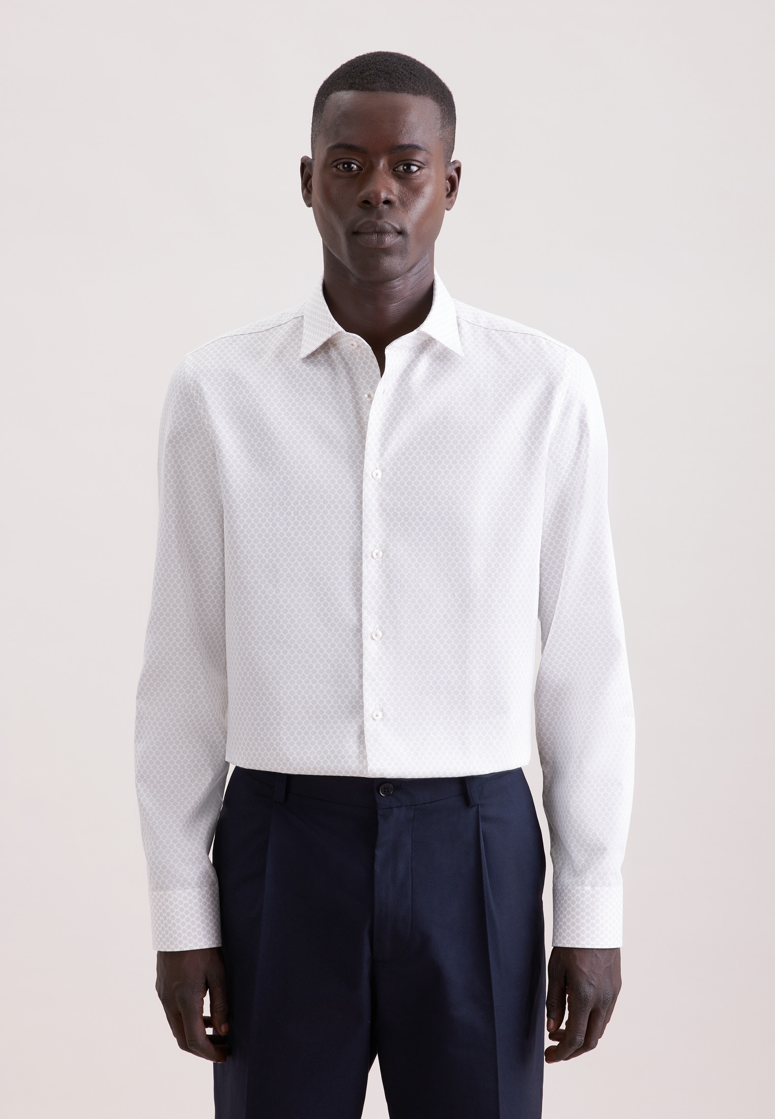 seidensticker Businesshemd "Schwarze Rose" Slim 1/1 Kentkragen Druck günstig online kaufen