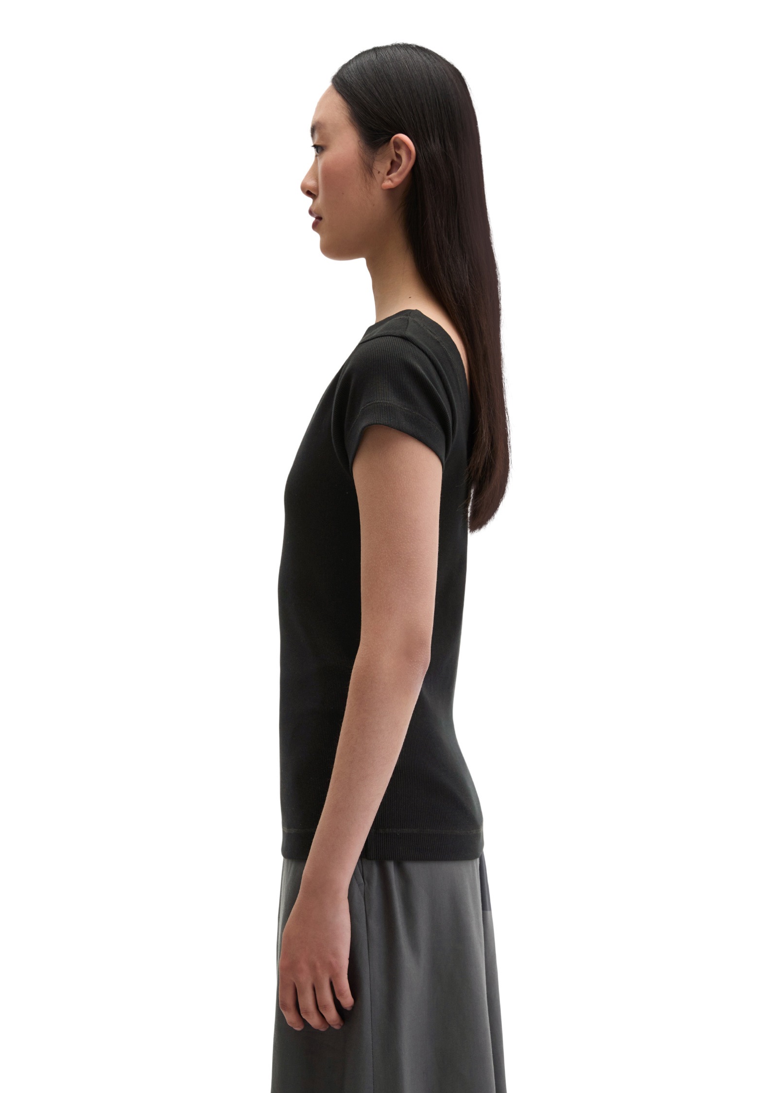 Marc O'Polo T-Shirt »aus elastischem Rippjersey«