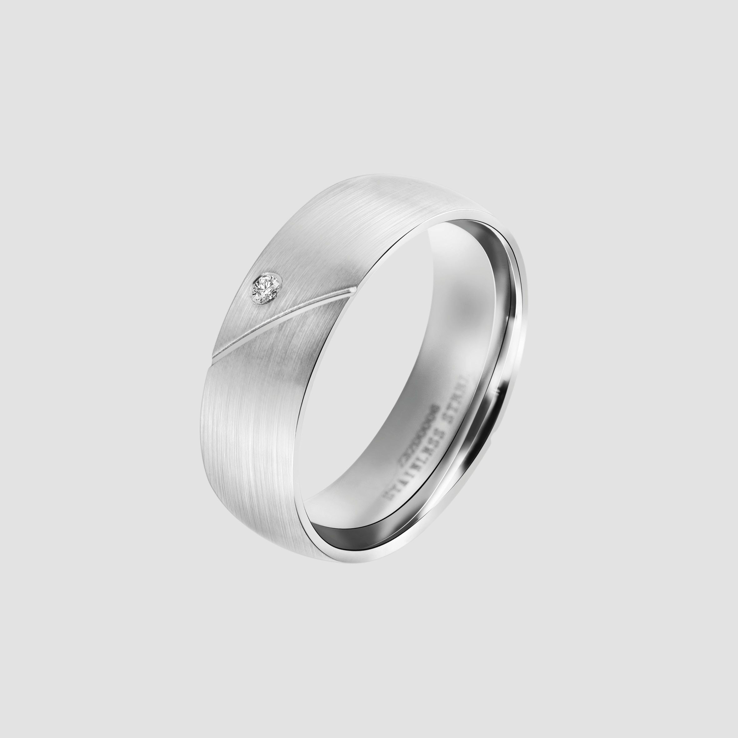 Adelia´s Fingerring »Damen Ring aus Edelstahl mit Strass Steinchen«