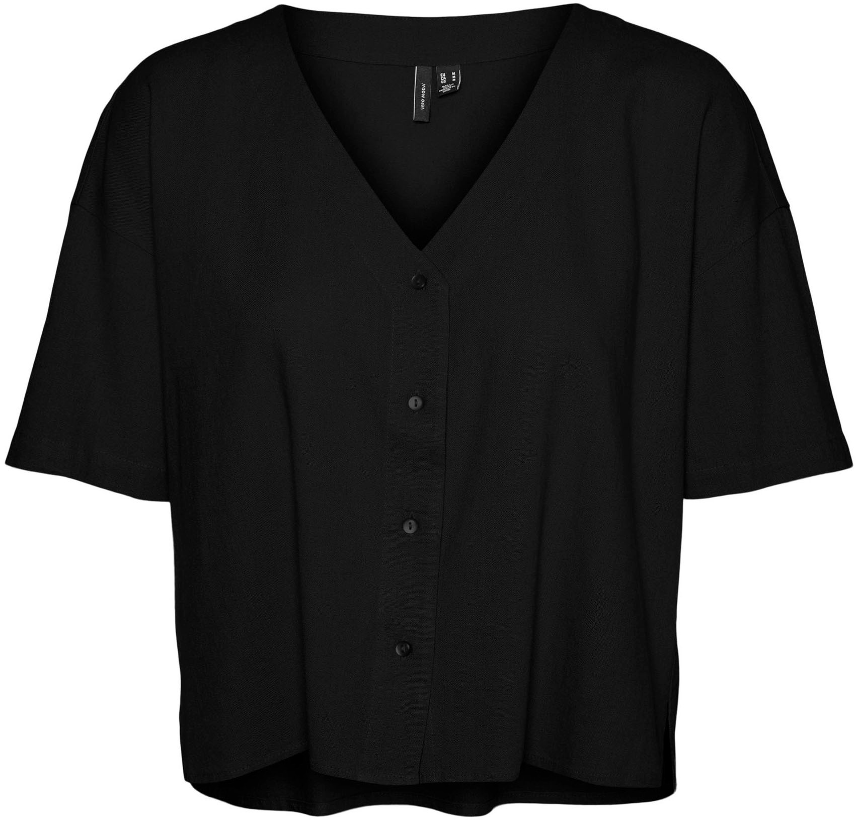 Vero Moda Kurzarmshirt »VMJESMILO 2/4 SHIRT WVN GA NOOS«, mit V-Ausschnitt  für kaufen | BAUR