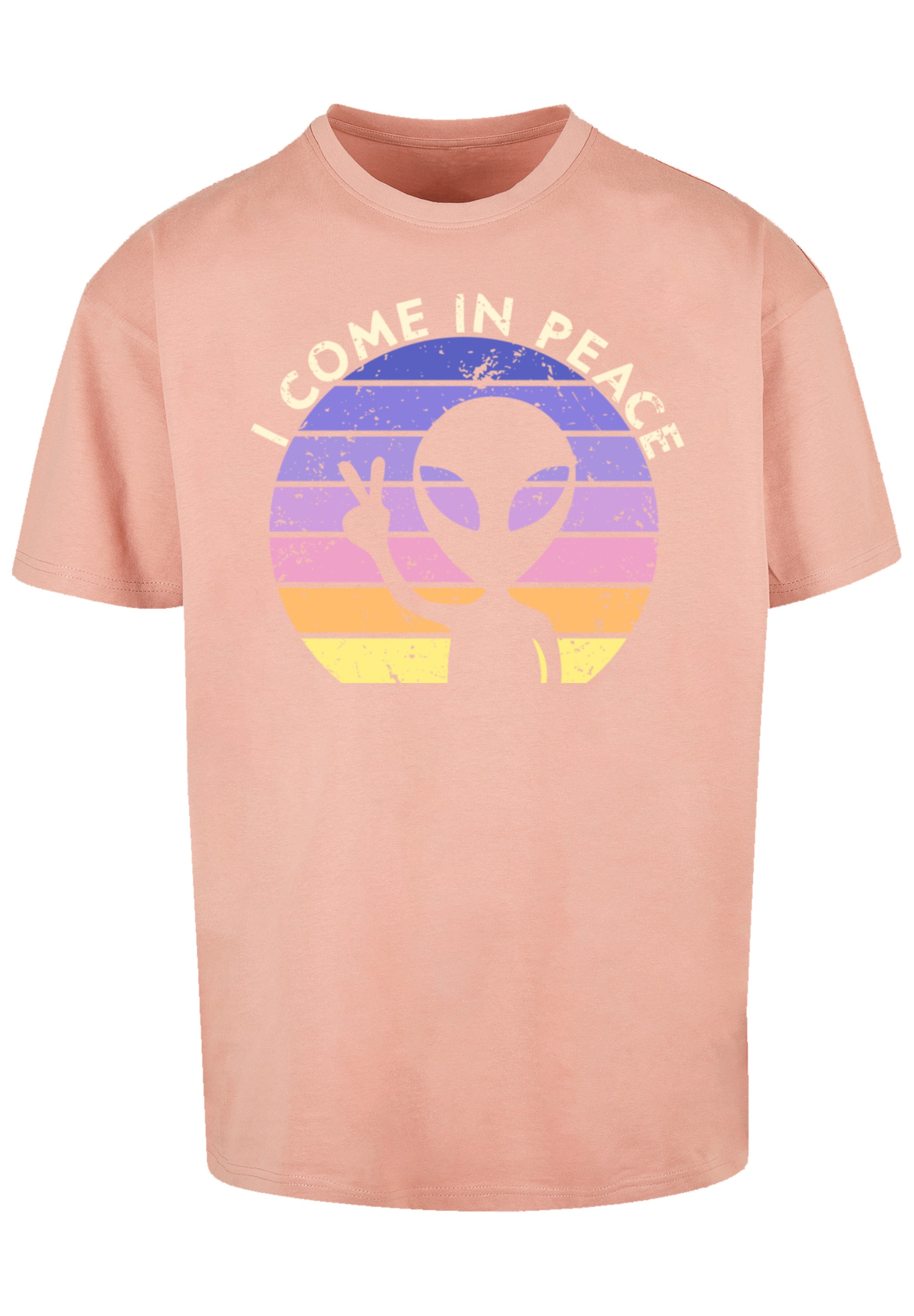 F4NT4STIC T-Shirt »Alien Peace Sunset«, Premium Qualität