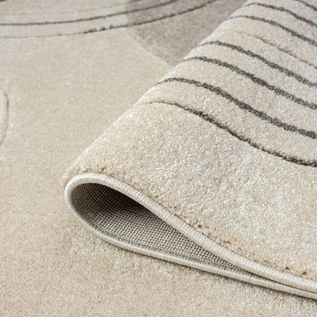 Carpet City Teppich »BONITO 7157«, rechteckig, 11 mm Höhe, Läufer, Flachflor, Hochtief-Muster/ 3D-Effekt, Geo-Muster, Wohnzimmer