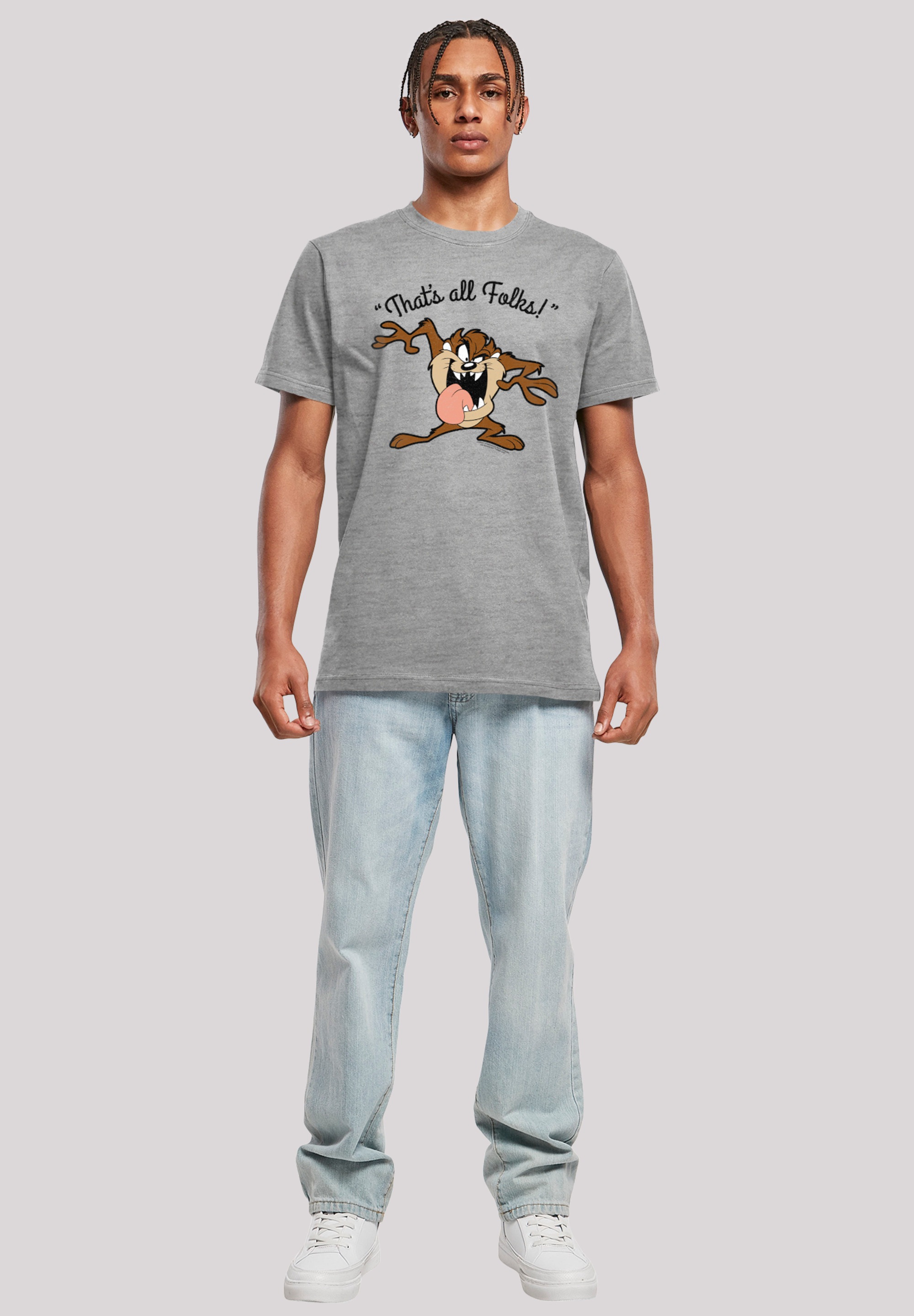 F4NT4STIC T-Shirt »Looney Tunes Taz That's All Folks«, Print
