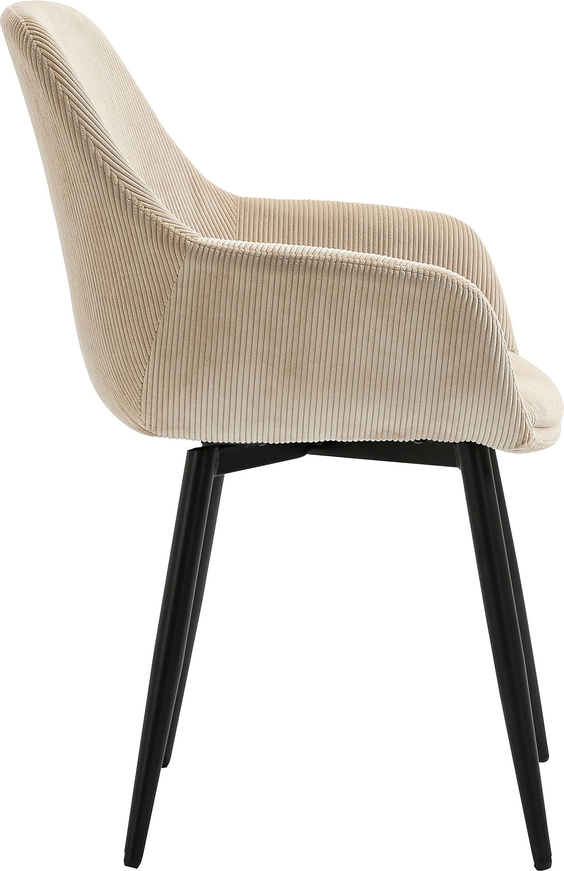 SalesFever Armlehnstuhl »Komfortabler Esszimmerstuhl im zeitlosen Design« (Set) 2 Stk.Bezug in Cord-Optik