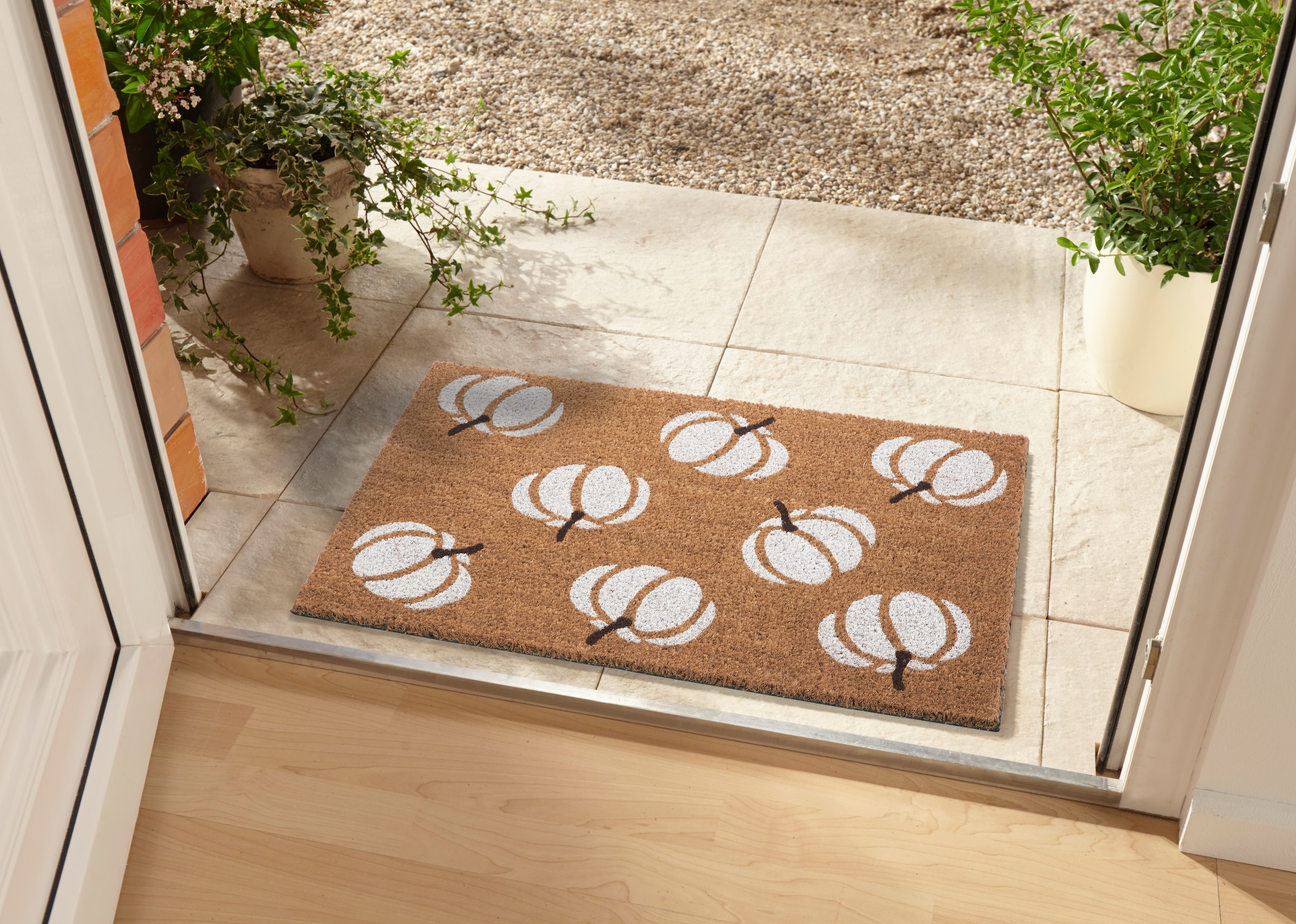 HANSE Home Fußmatte »Mix Mats Kokos Pumpkins, Türmatte«, rechteckig, 15 mm Höhe, Kokos, Schmutzfangmatte, Outdoor, Rutschfest, Innen, Kokosmatte, Flur