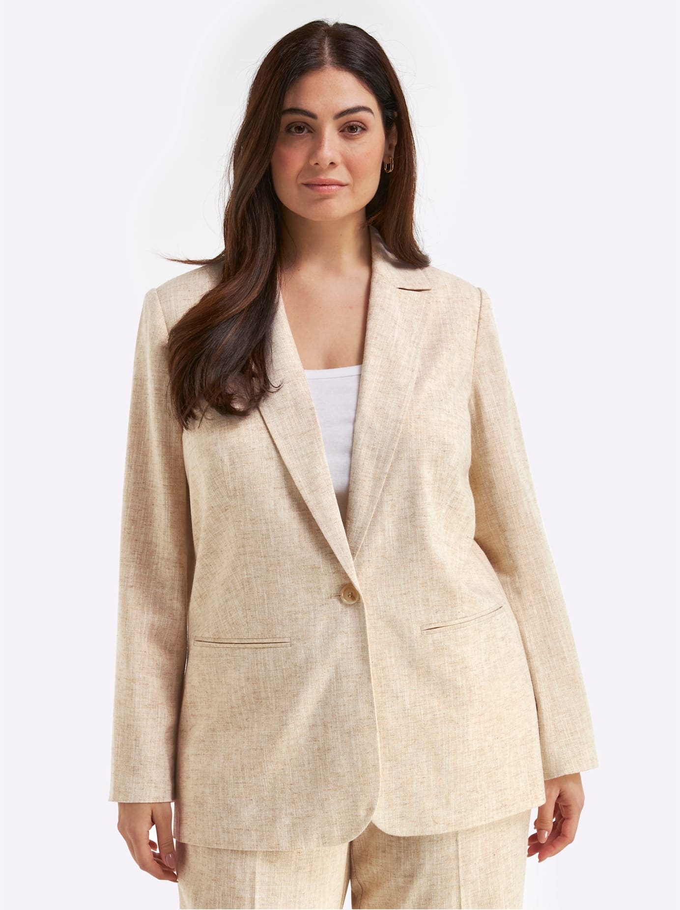 Sheego Jackenblazer "Leinenblazer"