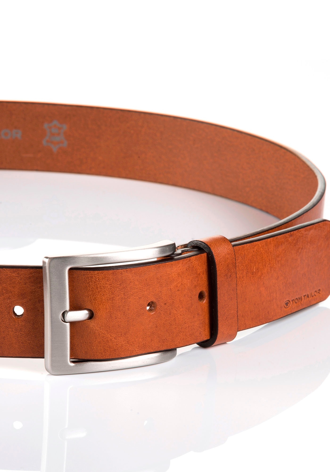 TOM TAILOR Ledergürtel »TTJADEN«, 3,5 cm breiter Herrengürtel, ideal zu Jeans bis Gr. 120