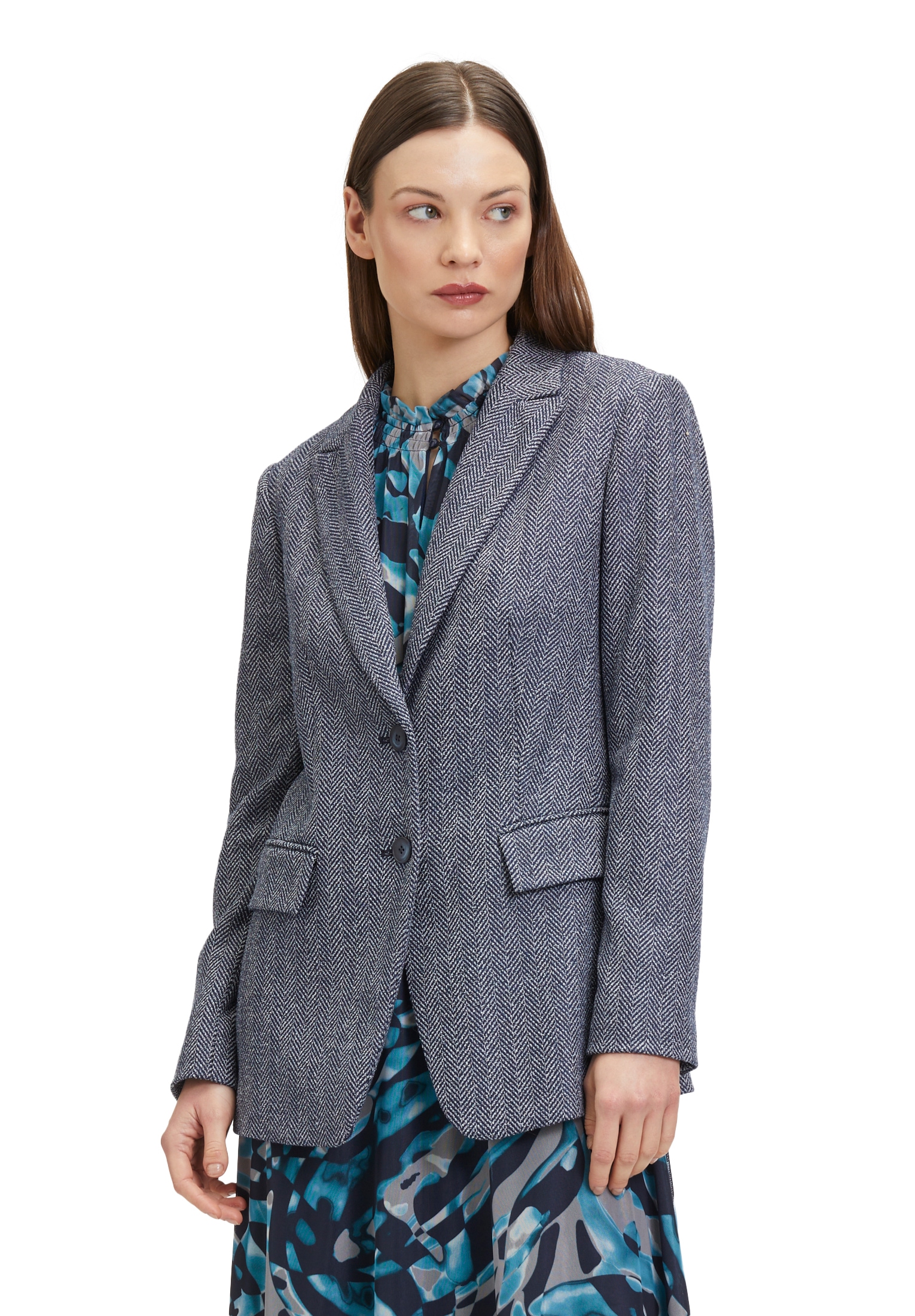 Betty&Co Longblazer "Damen Longblazer mit Taschen" Nahtführung günstig online kaufen