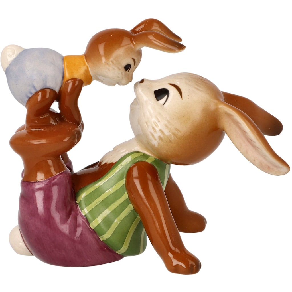 Goebel Osterhase »Frechdachs«, Sammelfigur, Hasenvater mit Hasenkind