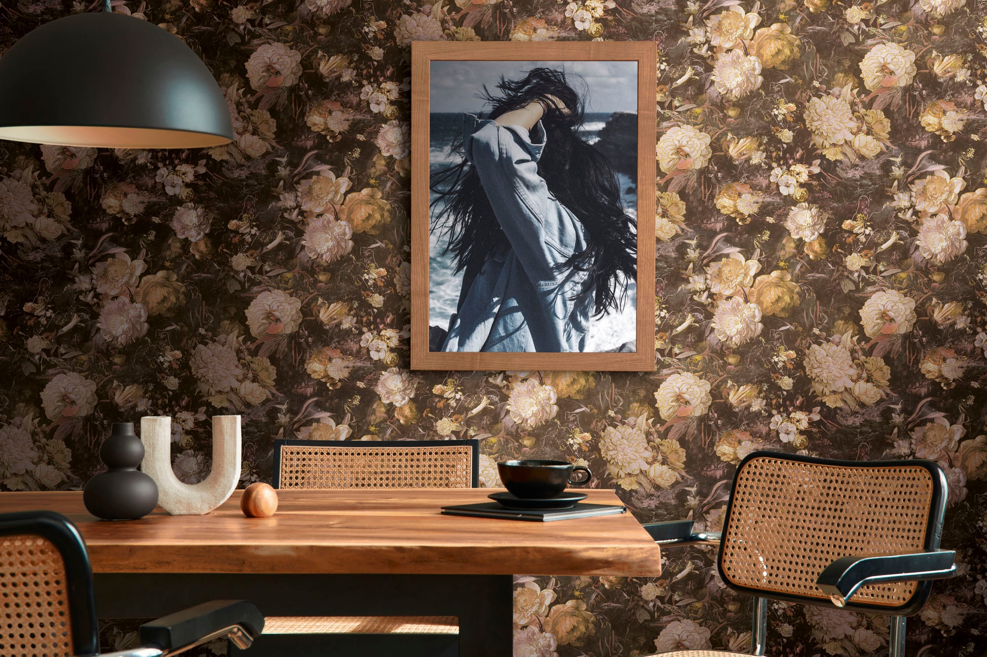 A.S. Création Vliestapete »THE BOS Blumentapete Floral« abstrakt | gemustert | leicht glänzend leicht strukturiert Blumenwand Tapeten Wohnzimmer Schlafzimmer Küche modern Design Optik