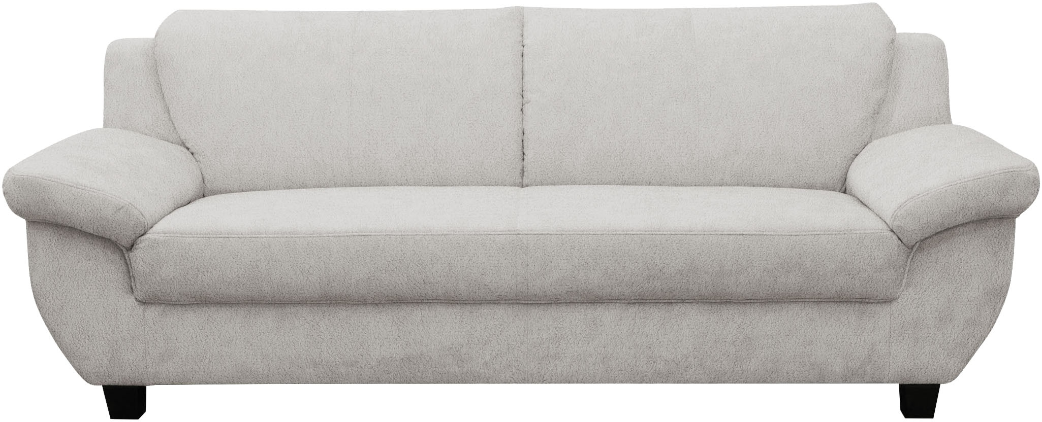 OTTO home 3-Sitzer »Silkeborg 207 cm, formschönes Sofa mit dunklen Füßen« aus pflegeleichtem, weichem Luxus-Microfaser
