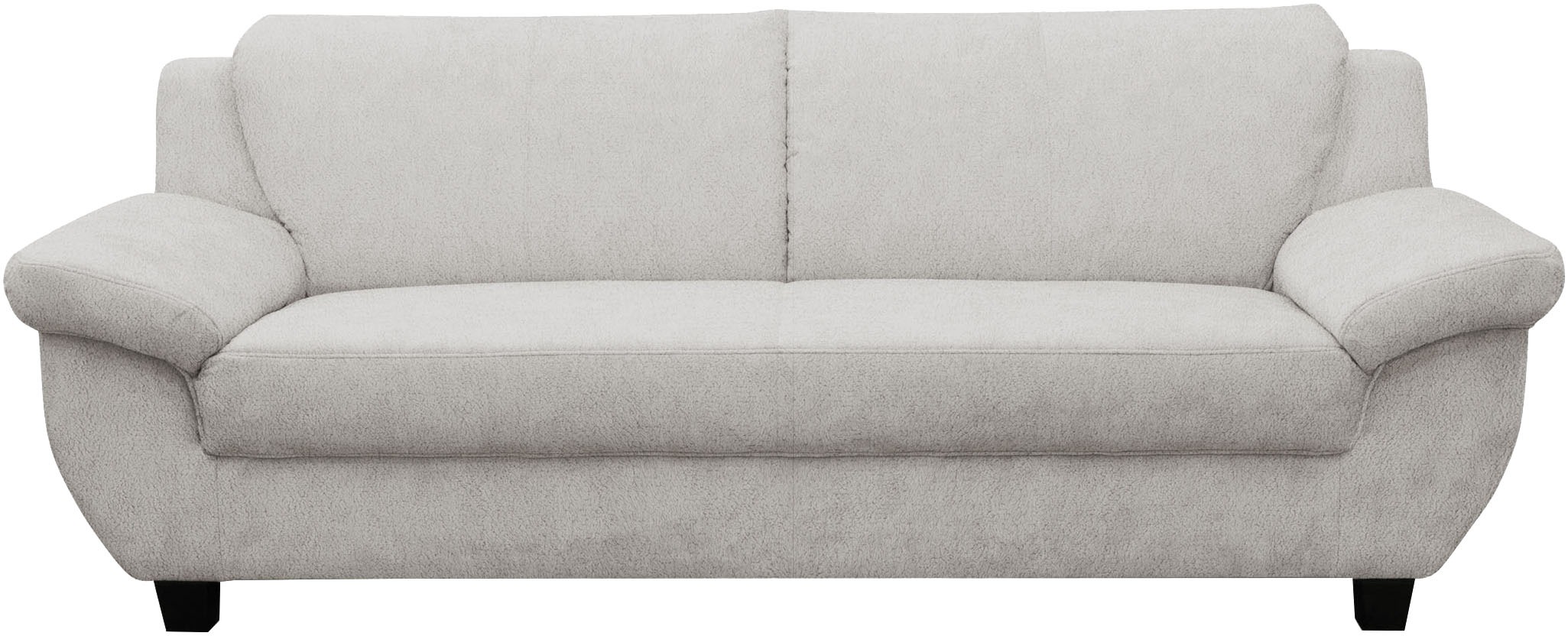 OTTO home 3-Sitzer "Sillkeborg 207 cm, formschönes Sofa mit dunklen Füßen" aus pflegeleichtem, weichem Luxus-Microfaser