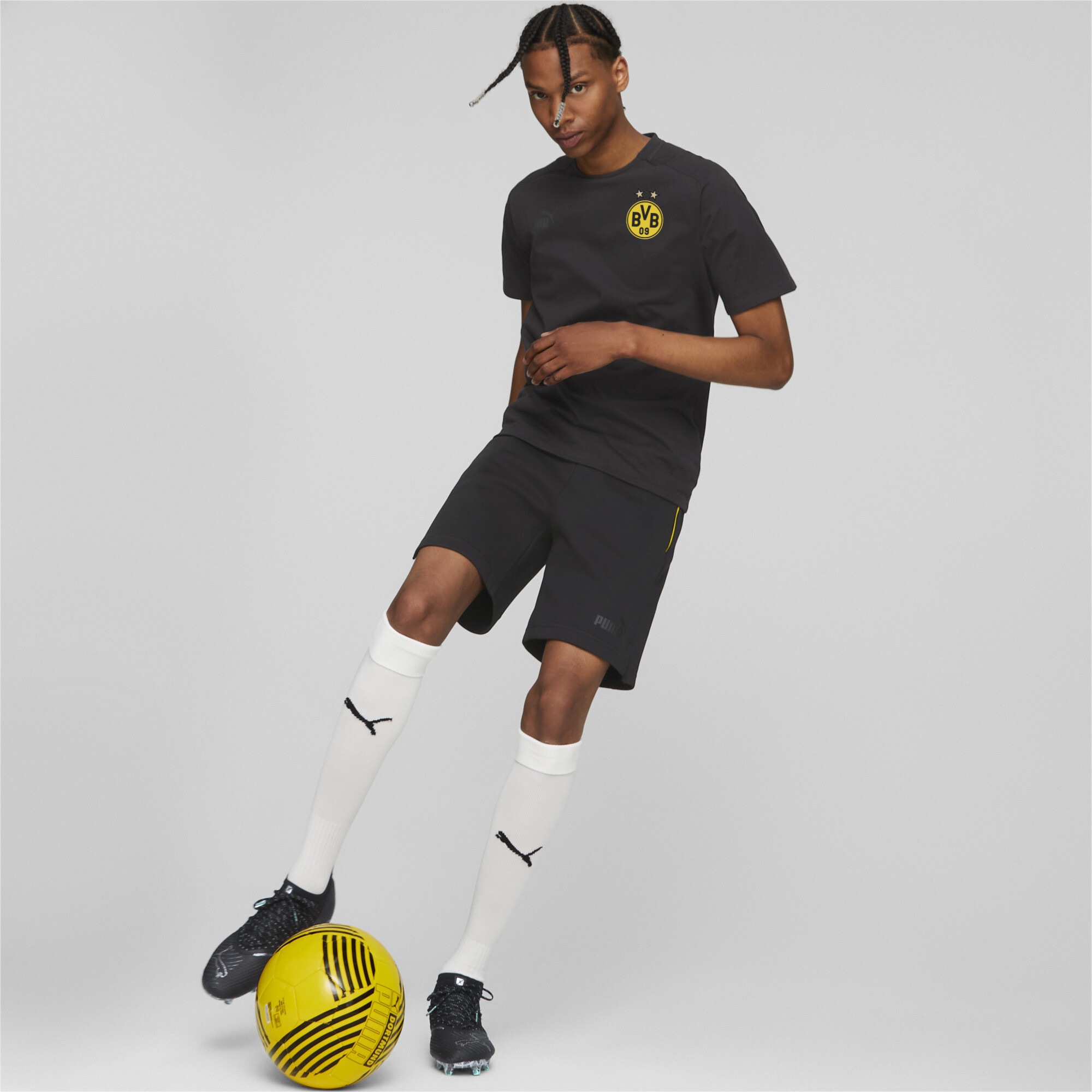 PUMA Sporthose »Borussia Dortmund Casuals Fußball-Shorts Herren«