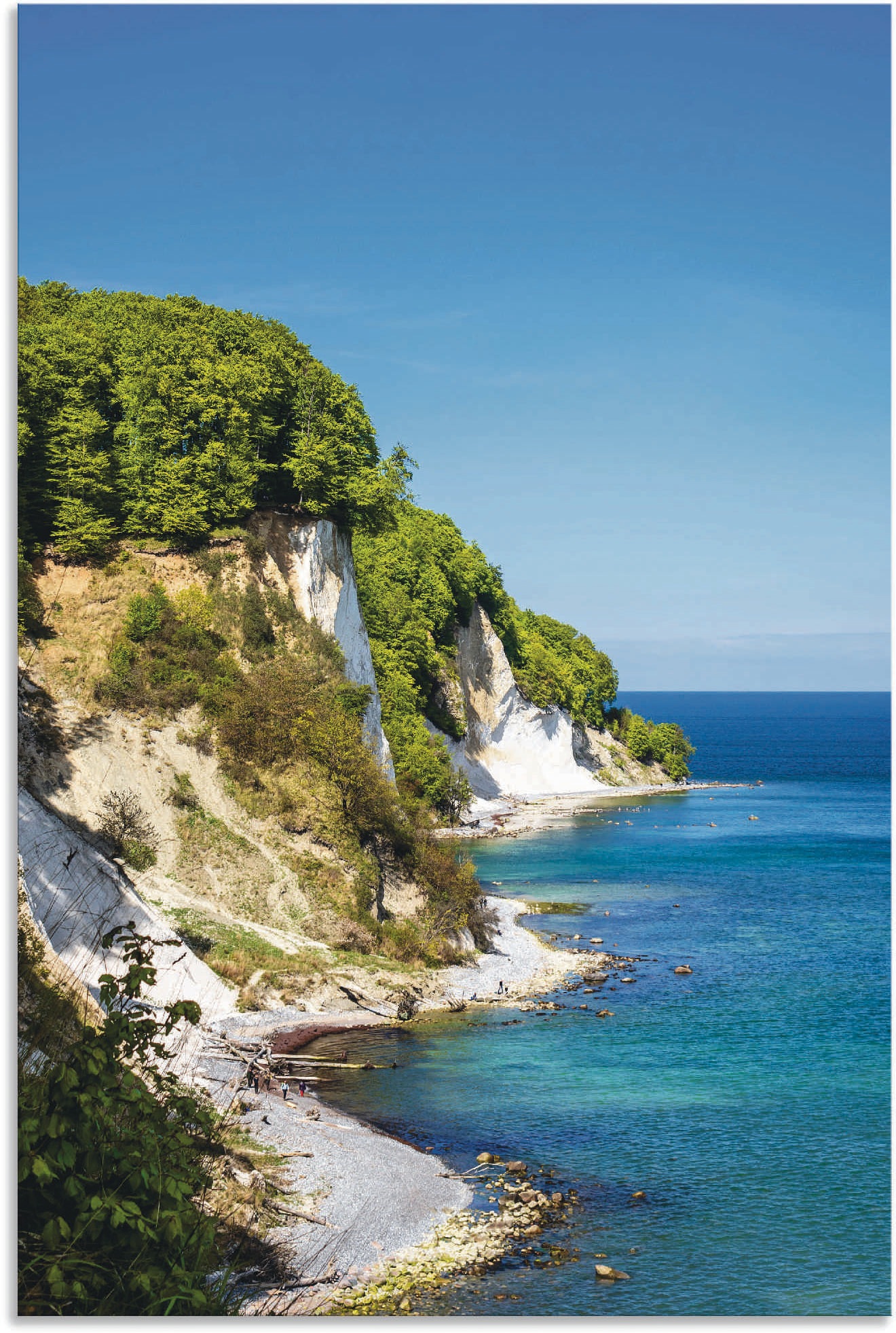 Wandaufkleber Alubild, in Ostseeküste kaufen »Kreidefelsen Größen Leinwandbild, | Insel versch. Felsen, als Artland Wandbild Poster (1 BAUR St.), oder Rügen«,