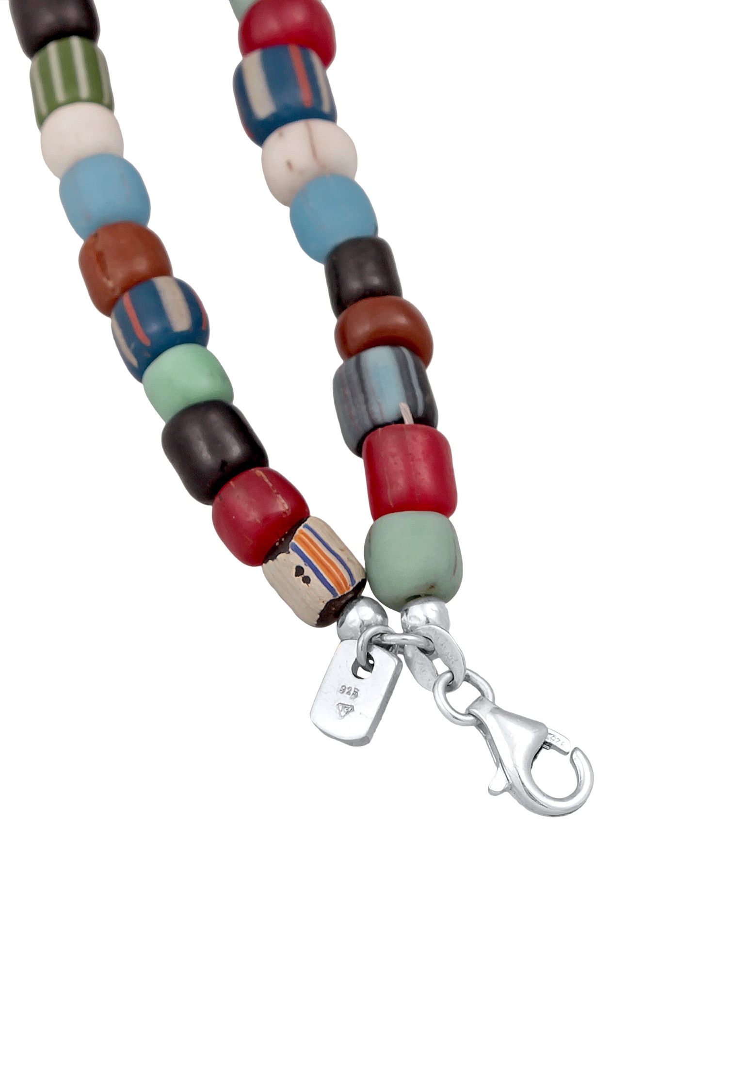 Kuzzoi Silberkette »Halskette Glas Beads Layer Bunt Süßwasserperlen 925 Silber«