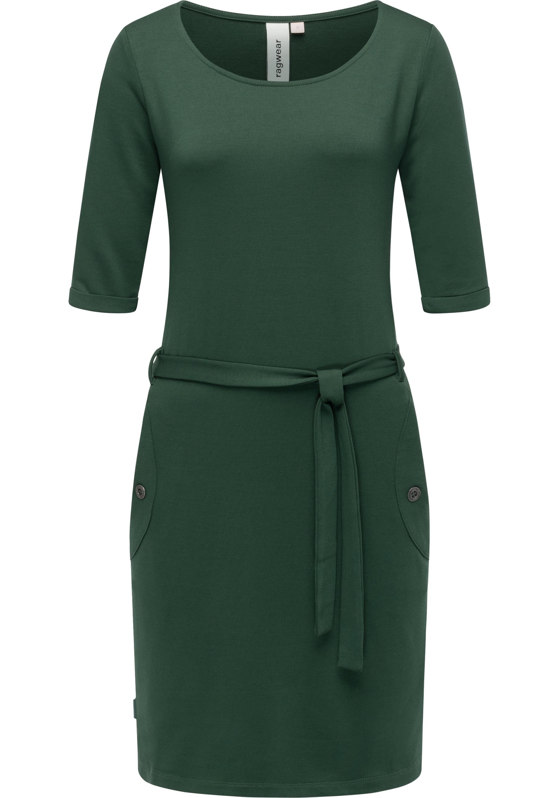 Ragwear Jerseykleid "Kenisha", Elastisches Midikleid mit Taillengürtel günstig online kaufen